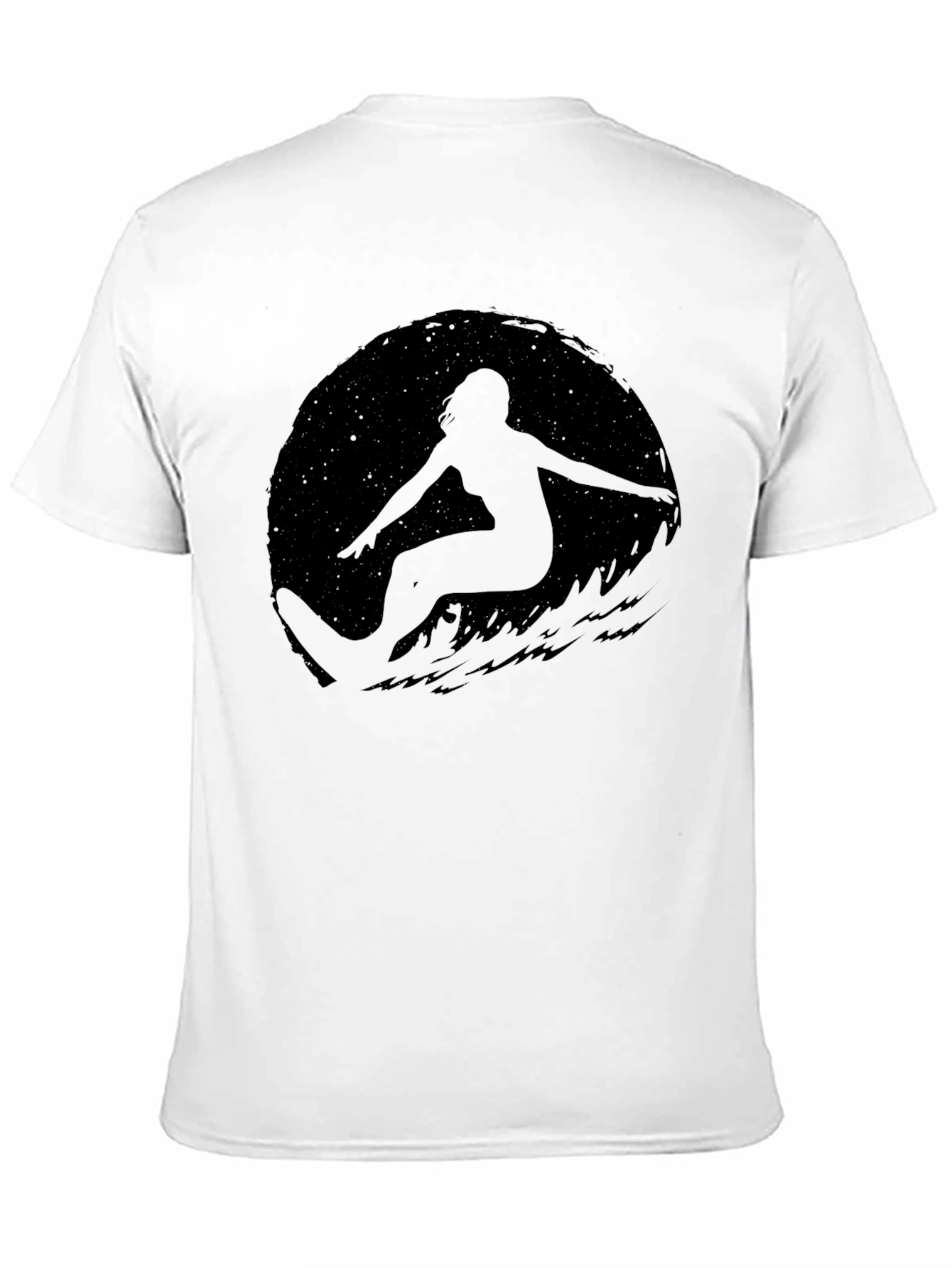 Surfer Silhouette Black T-Shirt