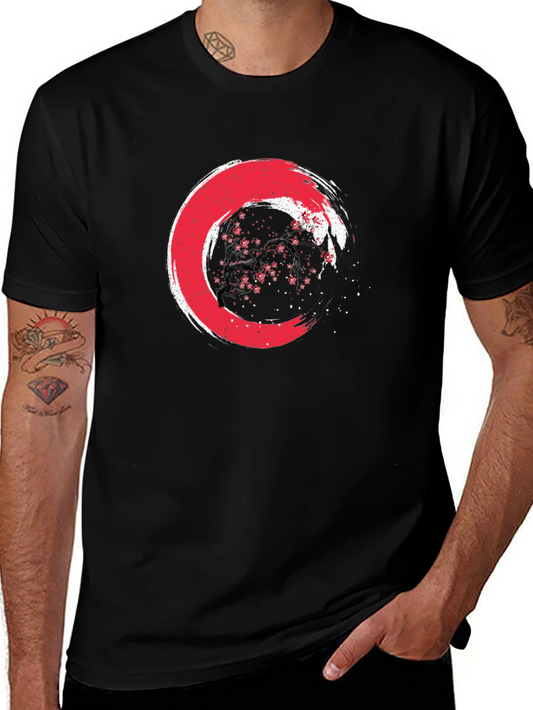 Zen Circle Graphic Tee - Japanese Enso Art Shirt