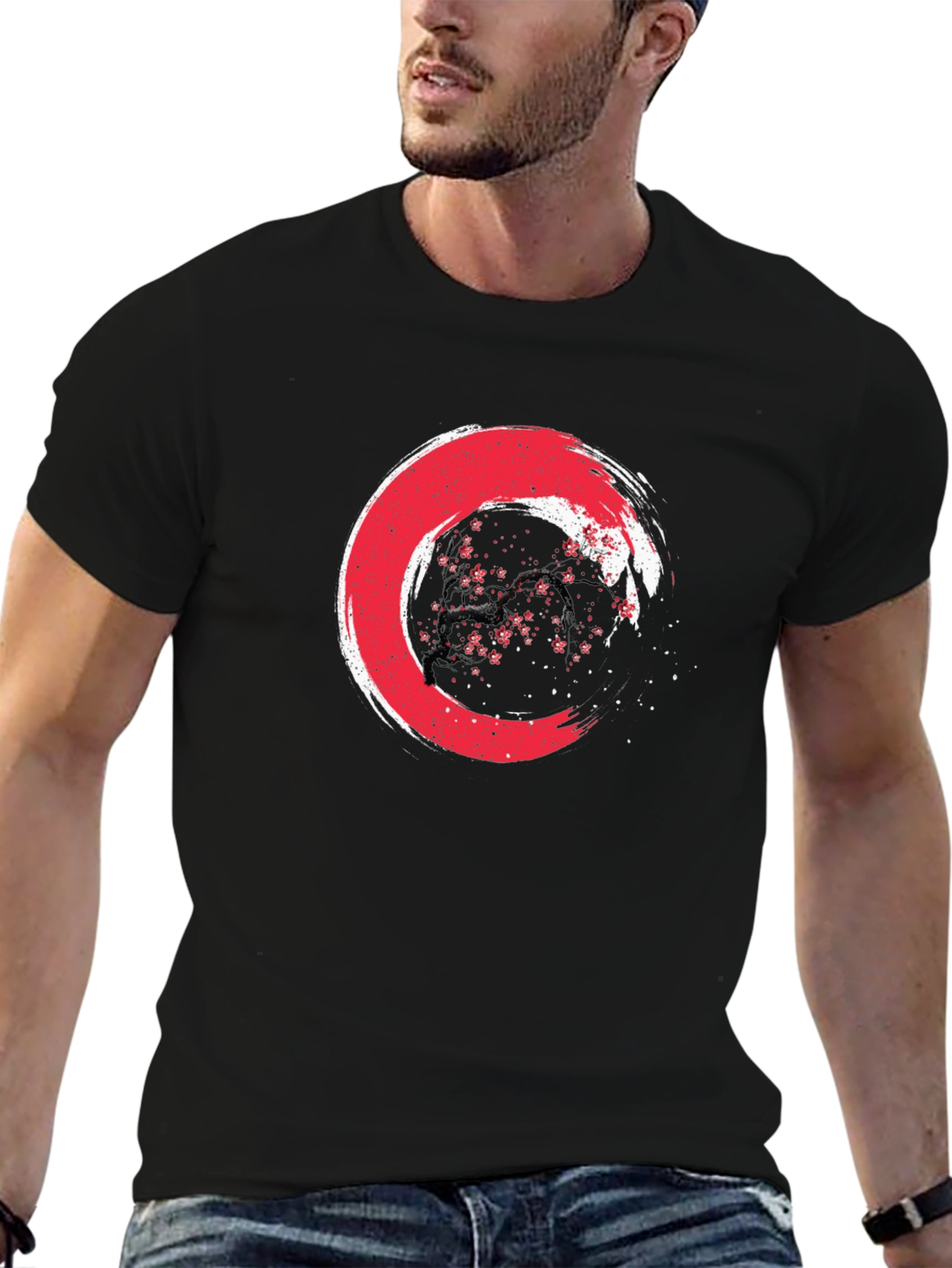 Zen Circle Graphic Tee - Japanese Enso Art Shirt