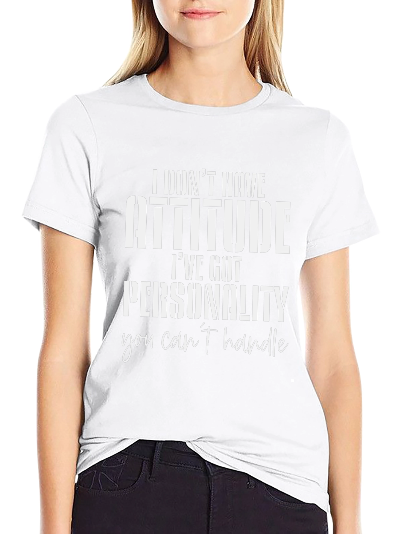 Attitude Funny Slogan Graphic Black T-Shirt