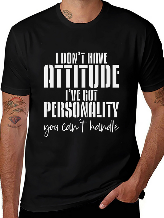 Attitude Funny Slogan Graphic Black T-Shirt