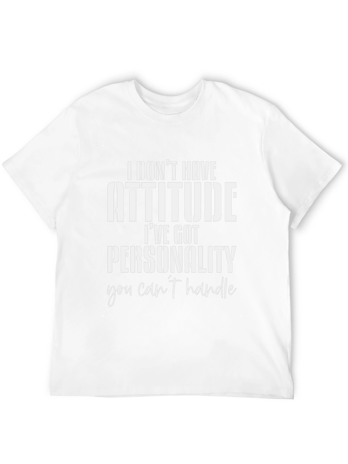 Attitude Funny Slogan Graphic Black T-Shirt