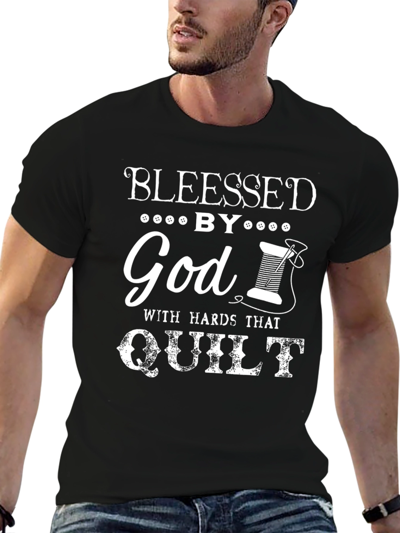 Blessed By God Quilt T-Shirt