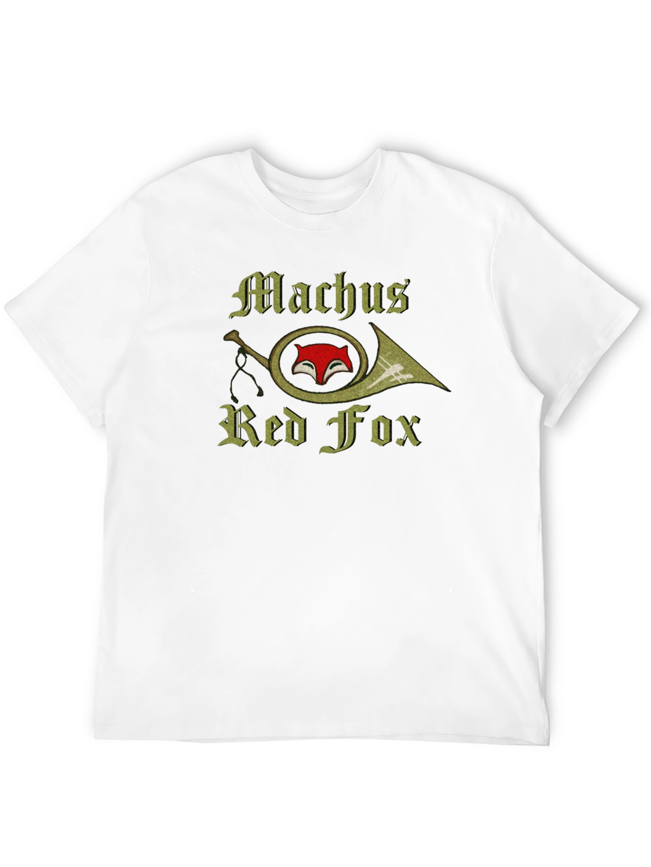 Machus Red Fox T-Shirt Black Graphic Tee