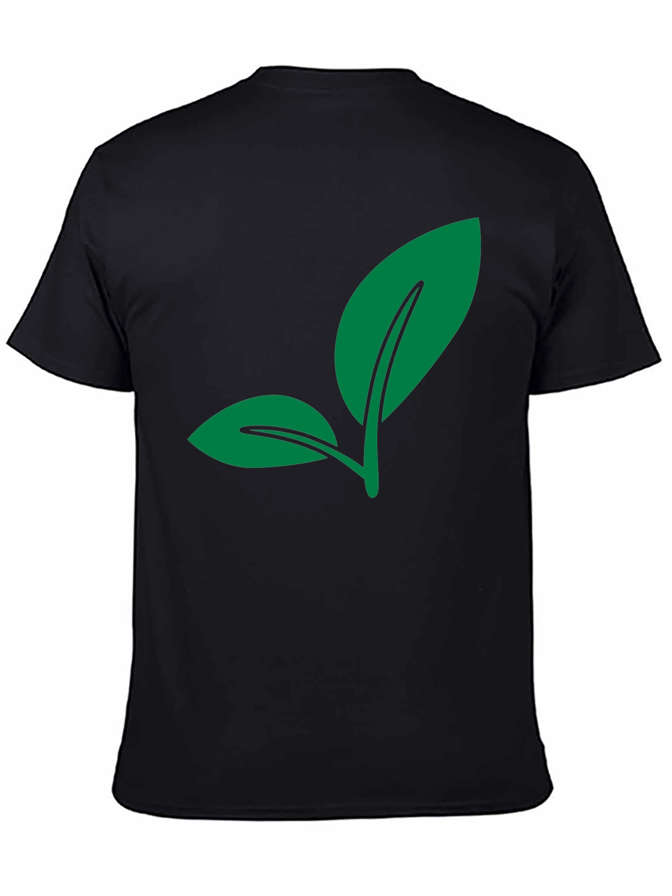 Leaf Graphic Black T-Shirt