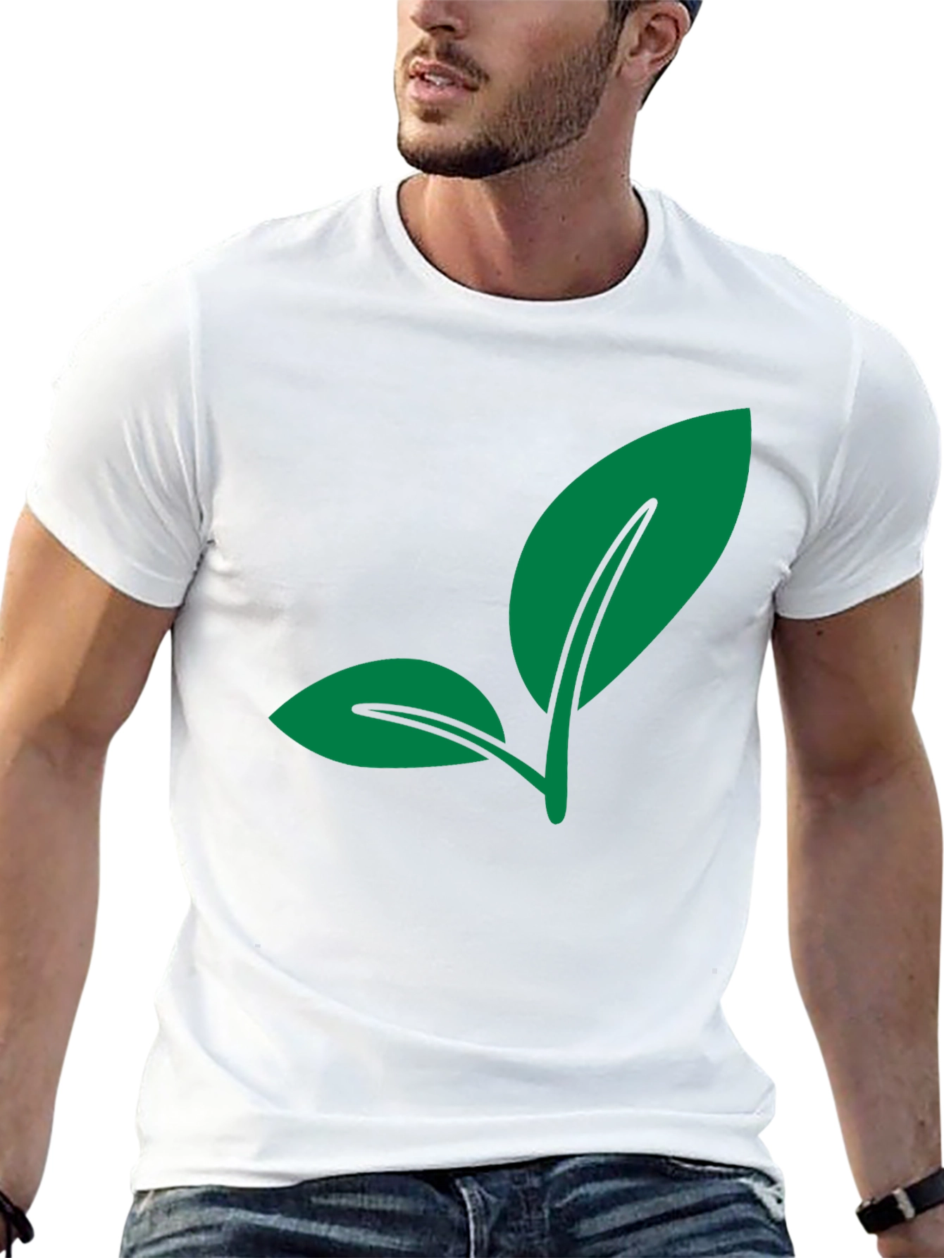 Leaf Graphic Black T-Shirt
