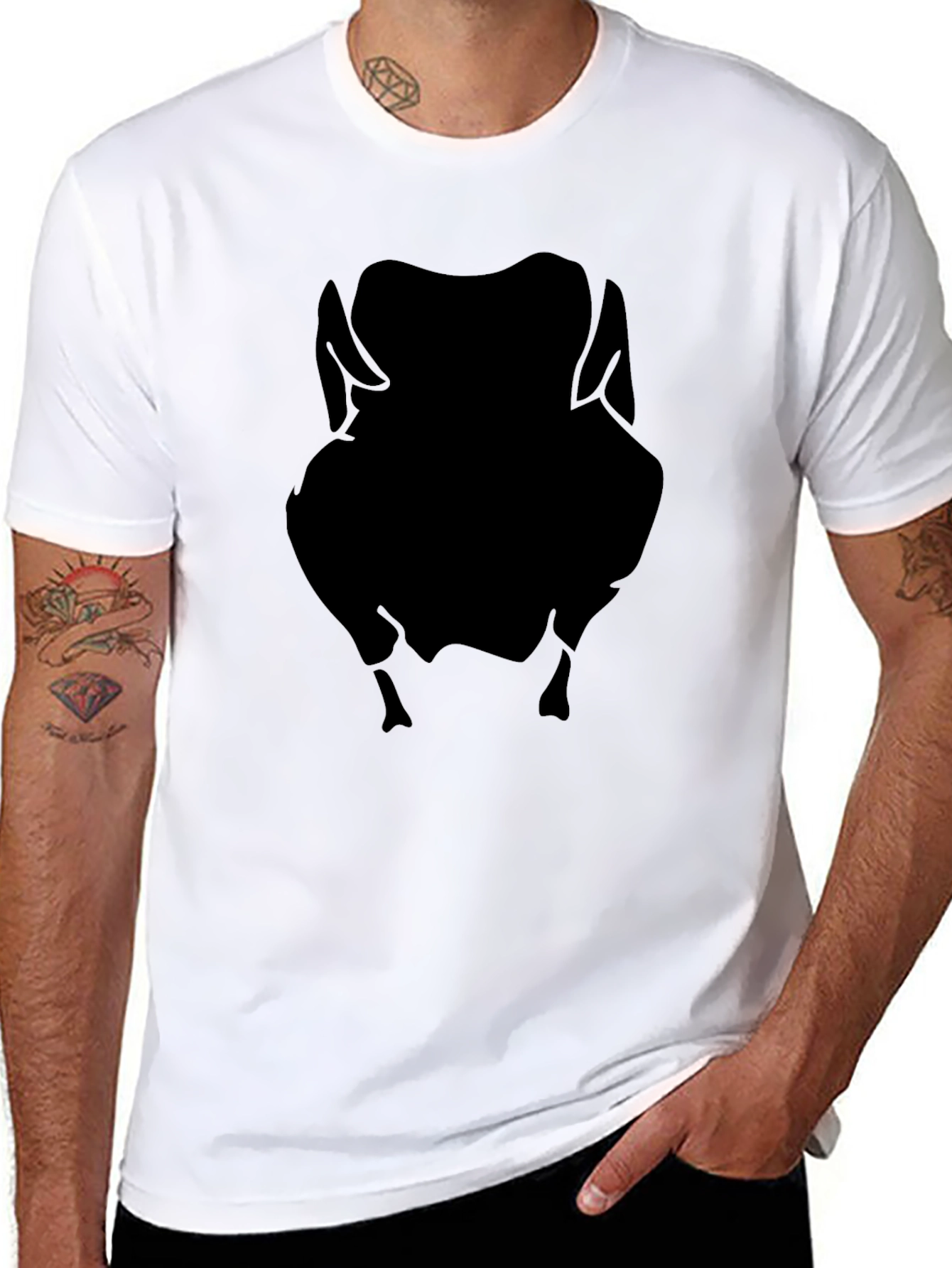 Thanksgiving Turkey Graphic Tee - Black