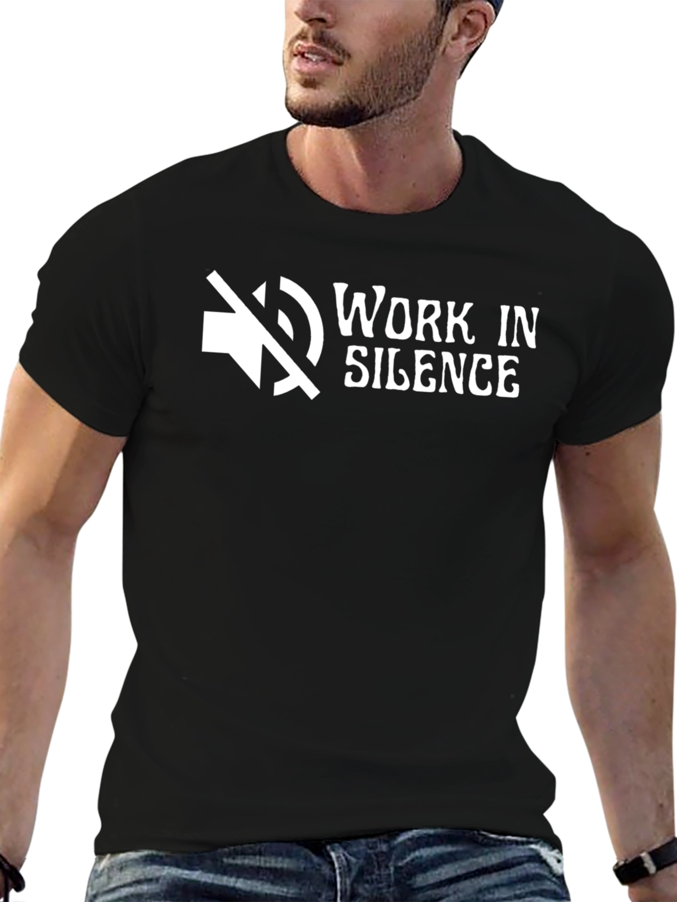 Work In Silence Graphic T-Shirt