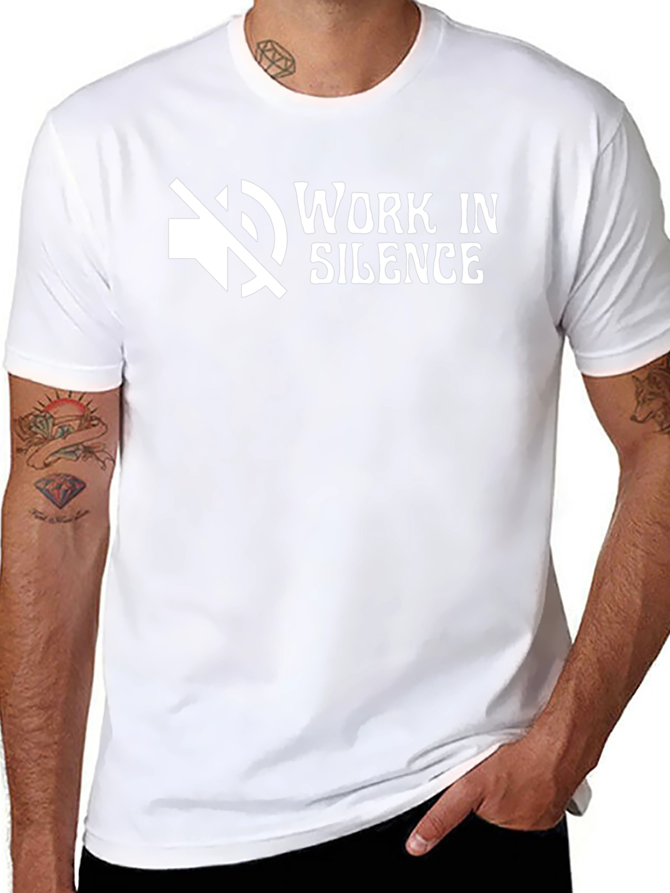Work In Silence Graphic T-Shirt