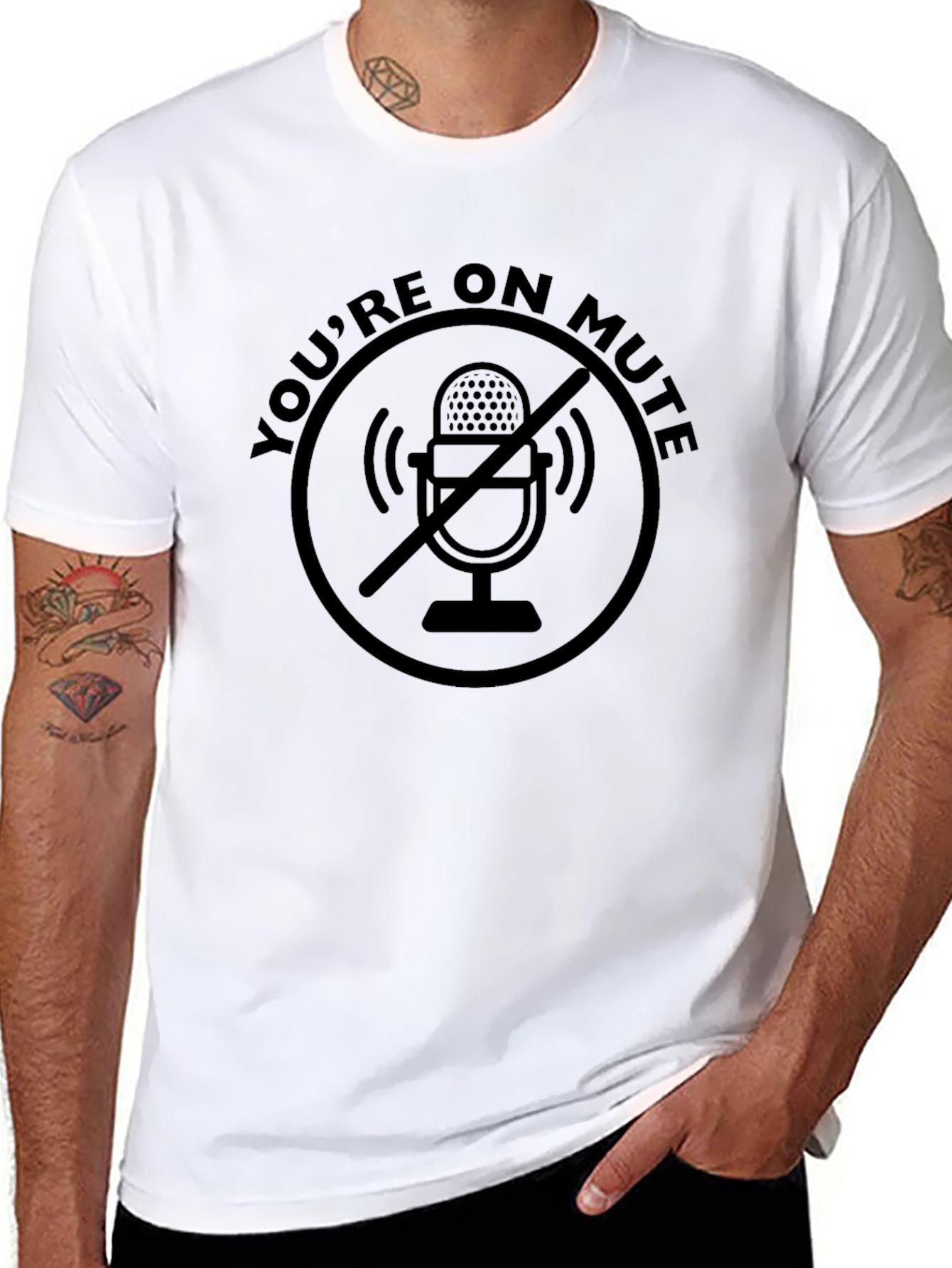Youre On Mute Funny Black T-Shirt