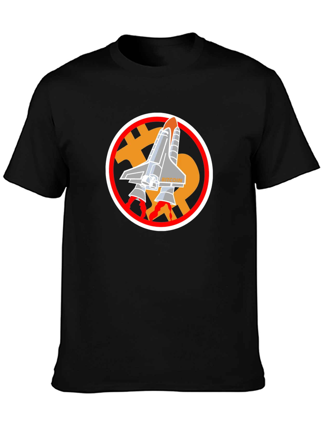 Bitcoin Rocket T-Shirt - Crypto Space Tee