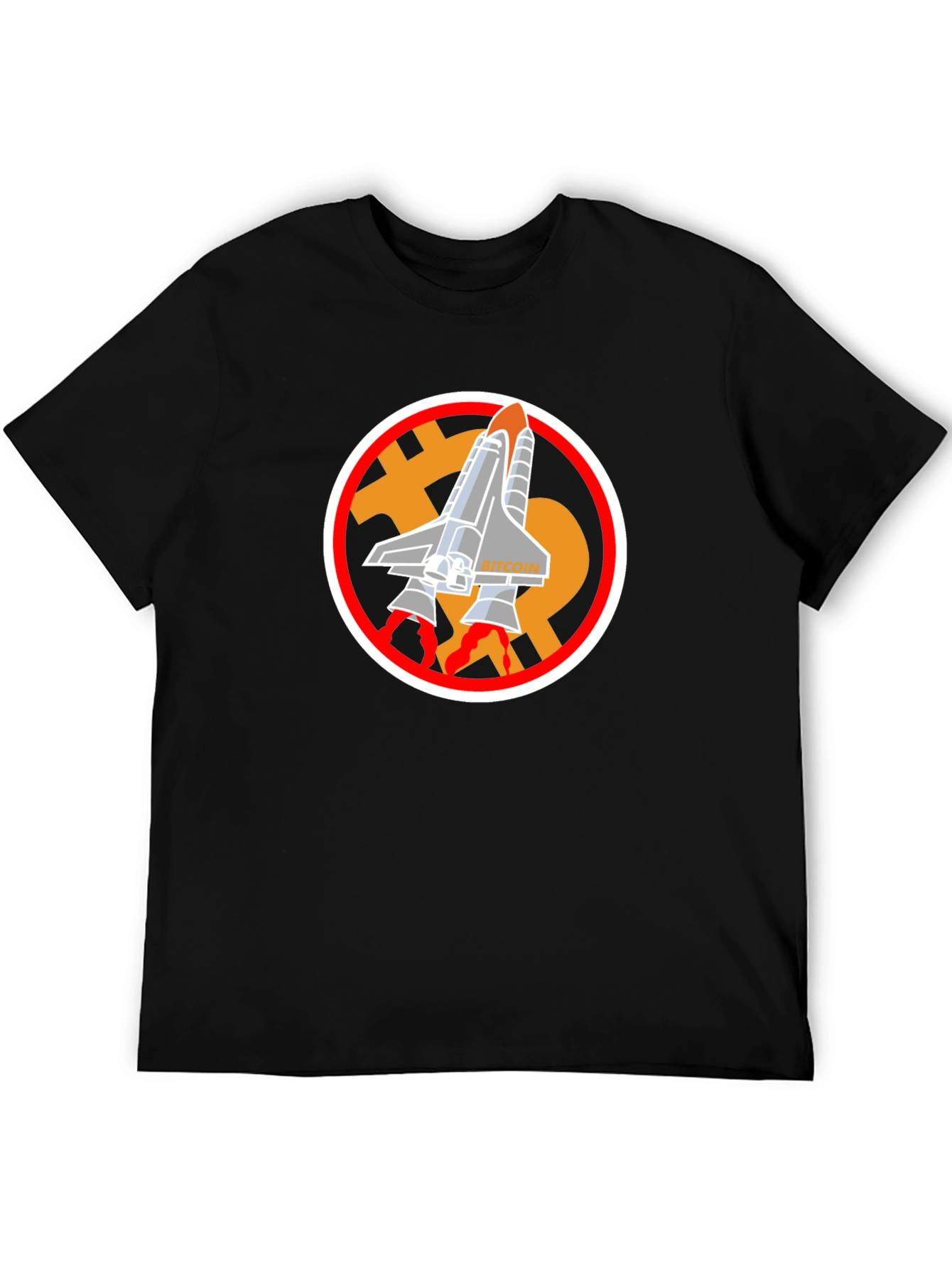 Bitcoin Rocket T-Shirt - Crypto Space Tee