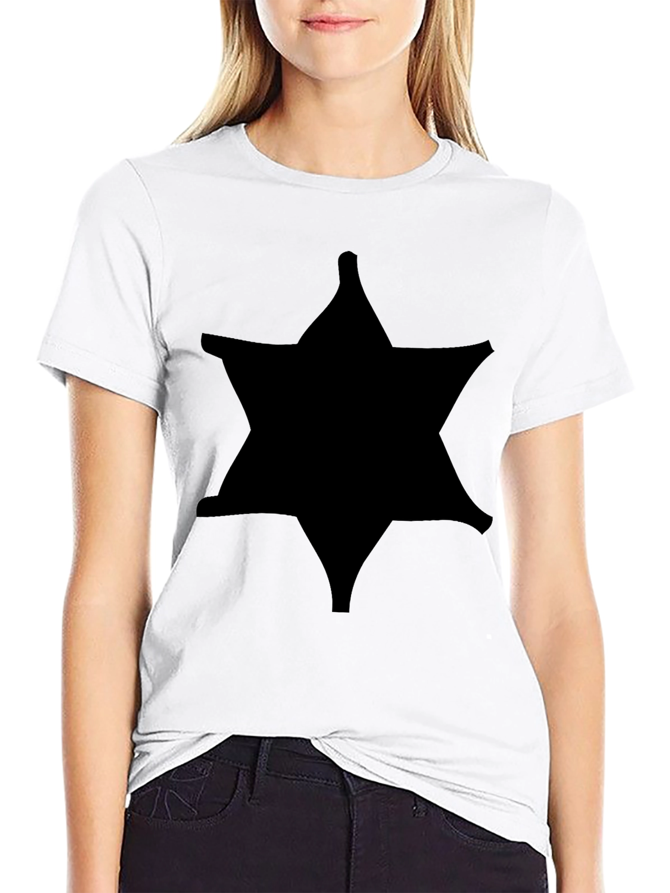 Black Star Graphic Tee - Stylish Mens Casual Shirt