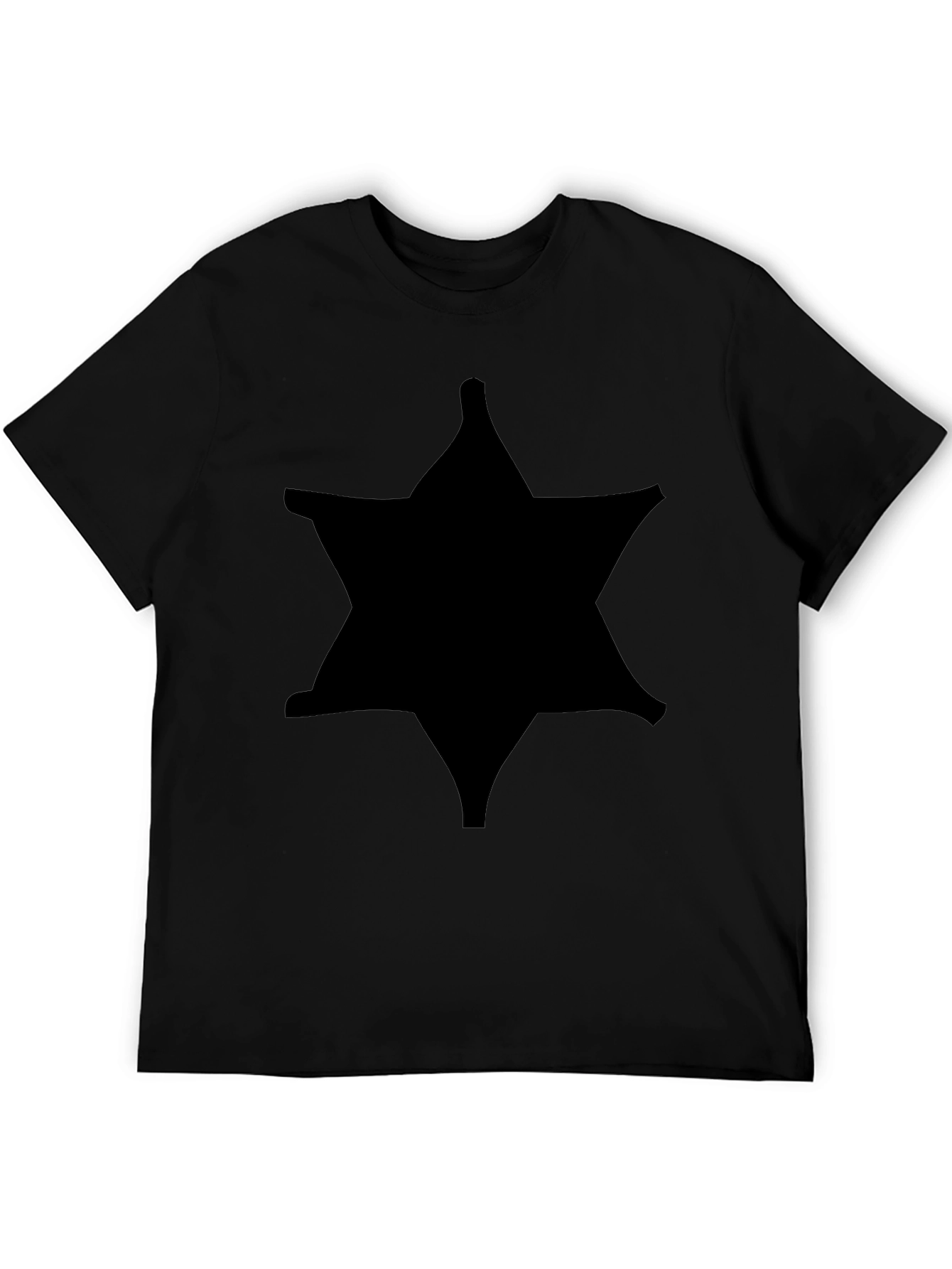 Black Star Graphic Tee - Stylish Mens Casual Shirt