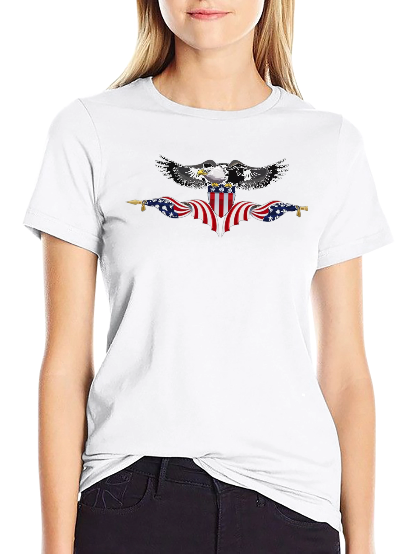 American Eagle Flag Graphic T-Shirt - Patriotic Tee