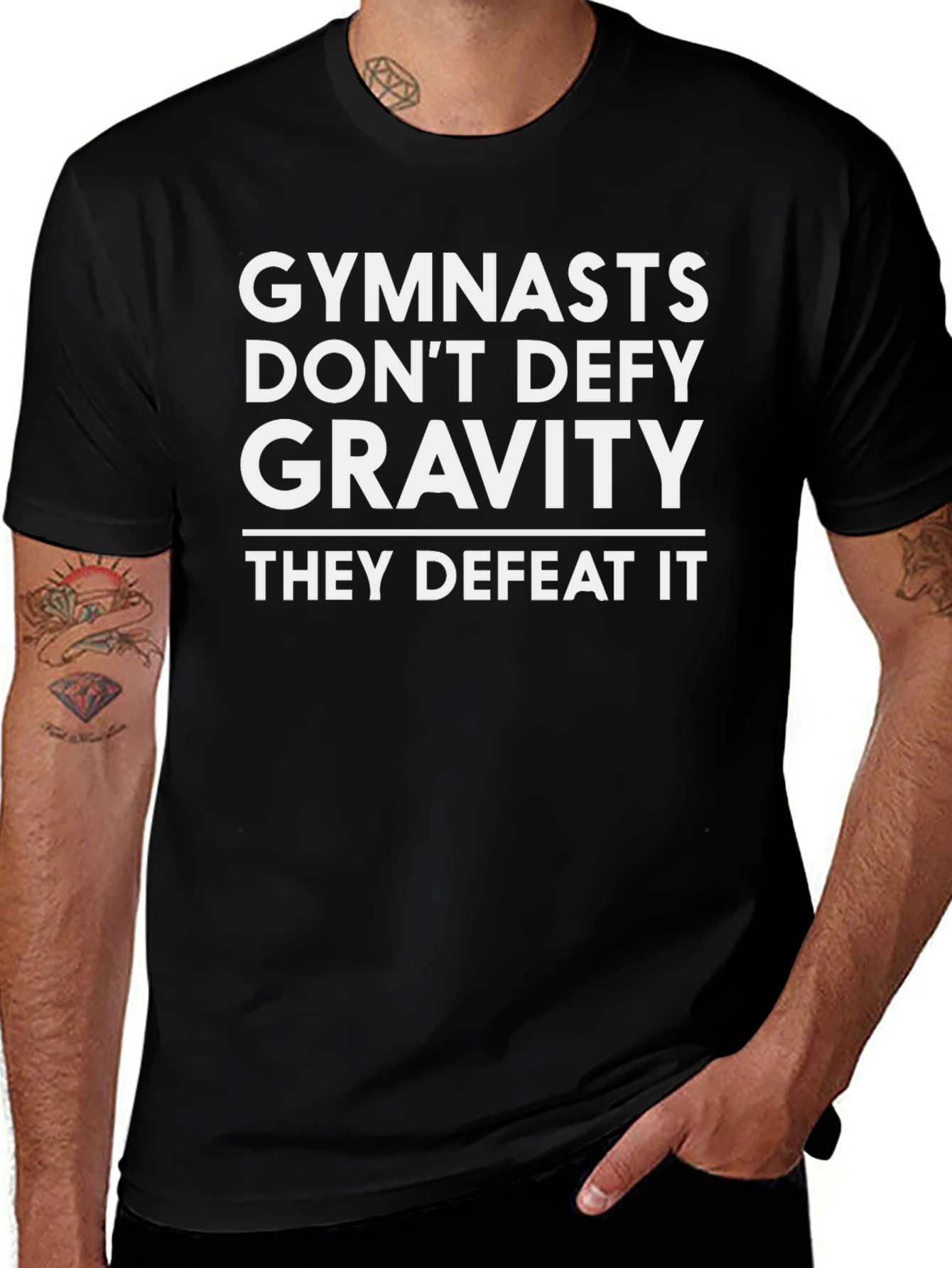 Gymnasts Defeat Gravity Graphic T-Shirt