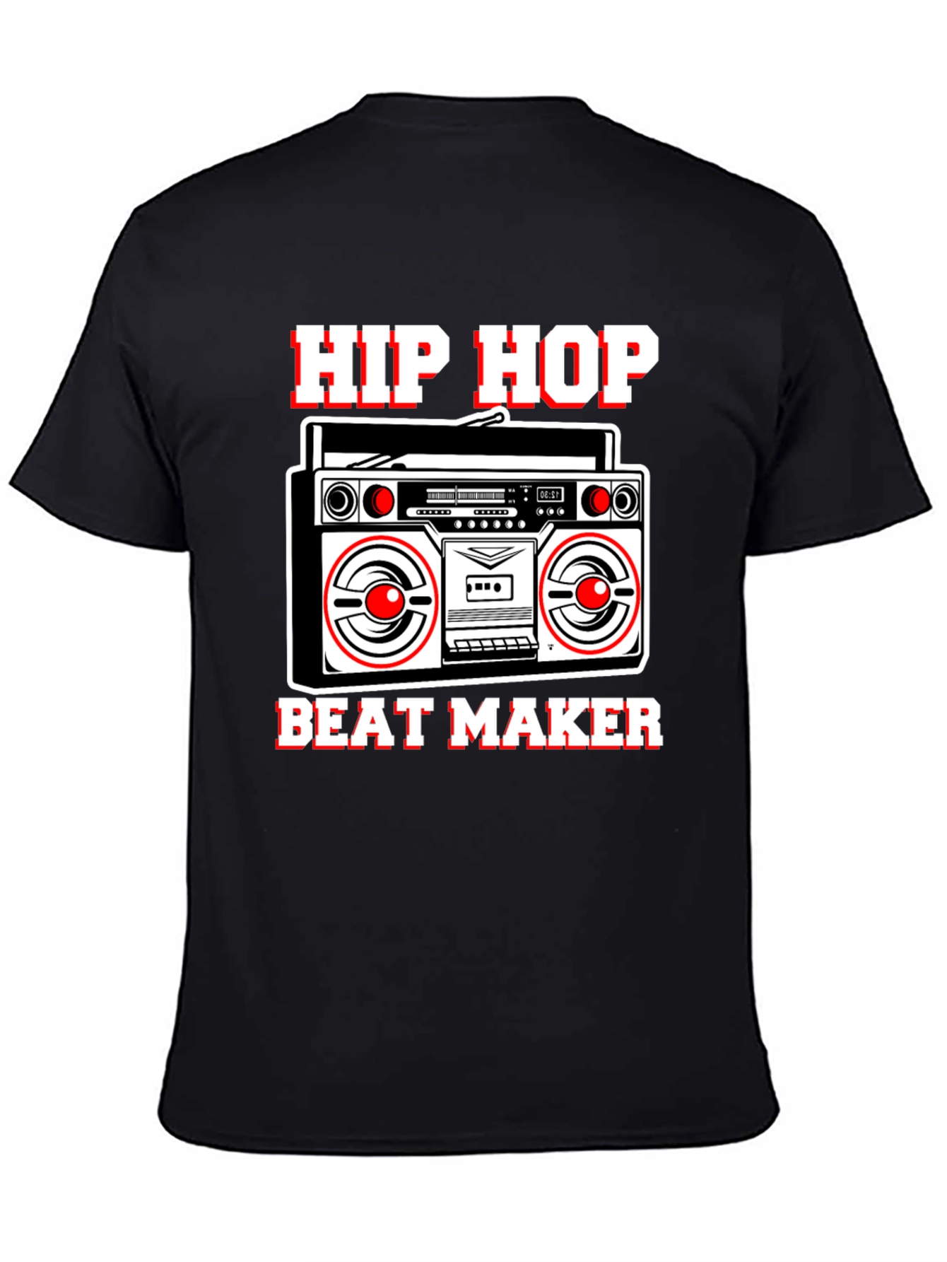 Hip Hop Beat Maker Graphic Tee - Boombox Design