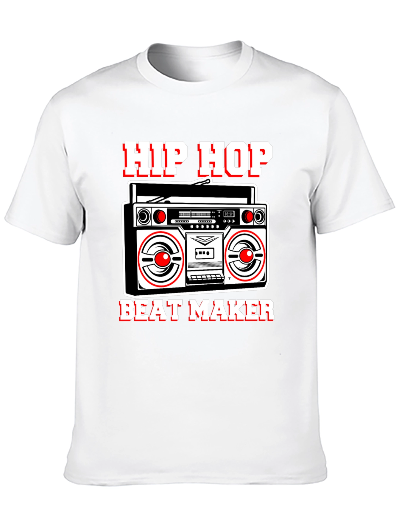 Hip Hop Beat Maker Graphic Tee - Boombox Design
