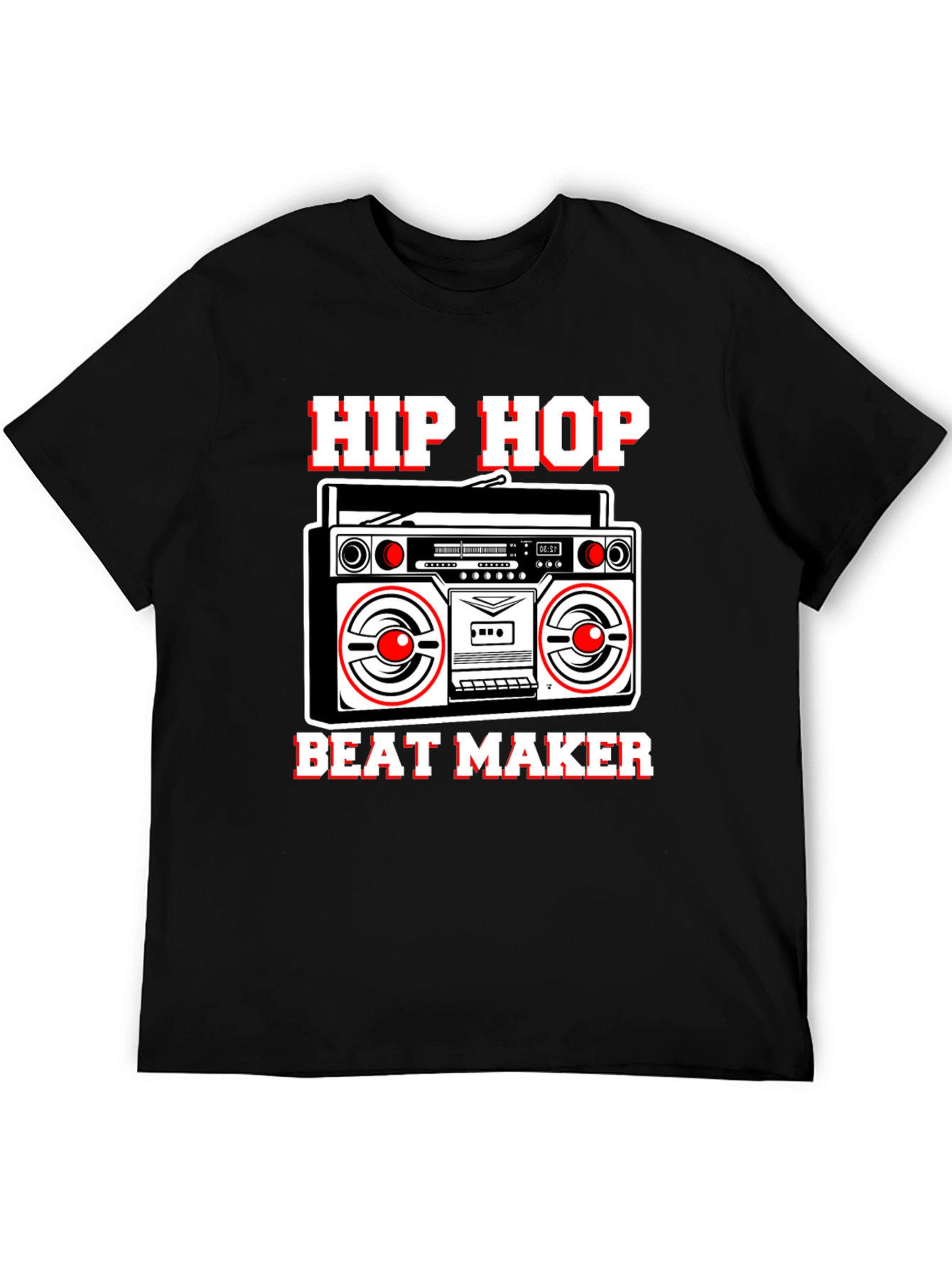 Hip Hop Beat Maker Graphic Tee - Boombox Design