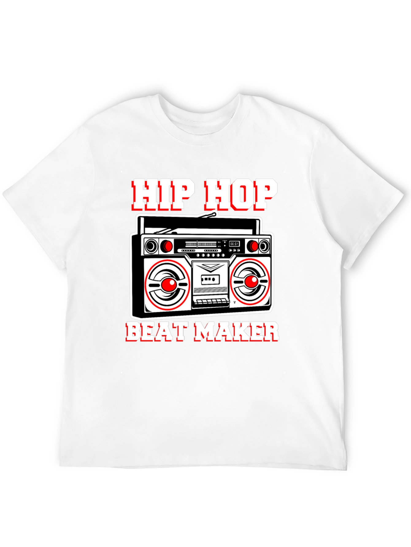 Hip Hop Beat Maker Graphic Tee - Boombox Design