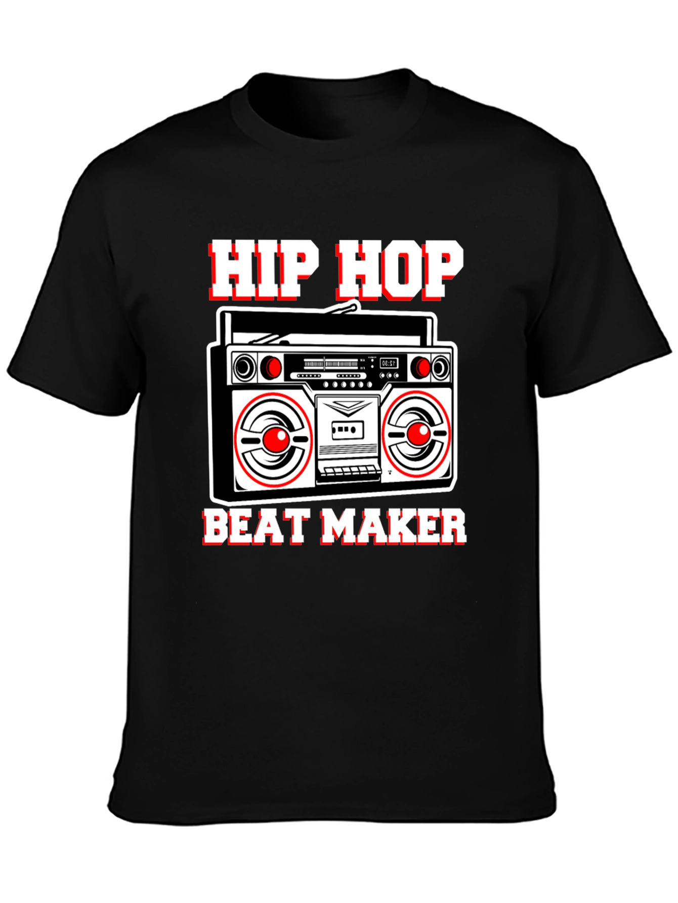 Hip Hop Beat Maker Graphic Tee - Boombox Design