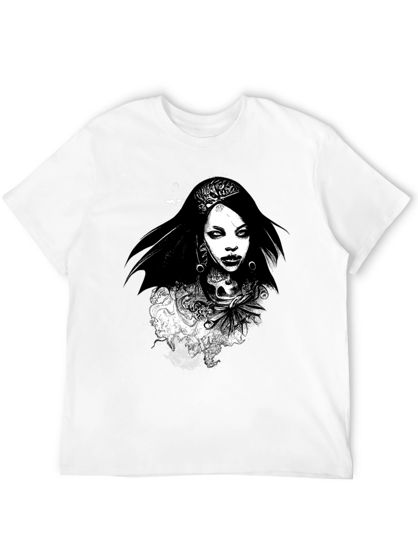 Black Graphic Tee - Gothic Woman