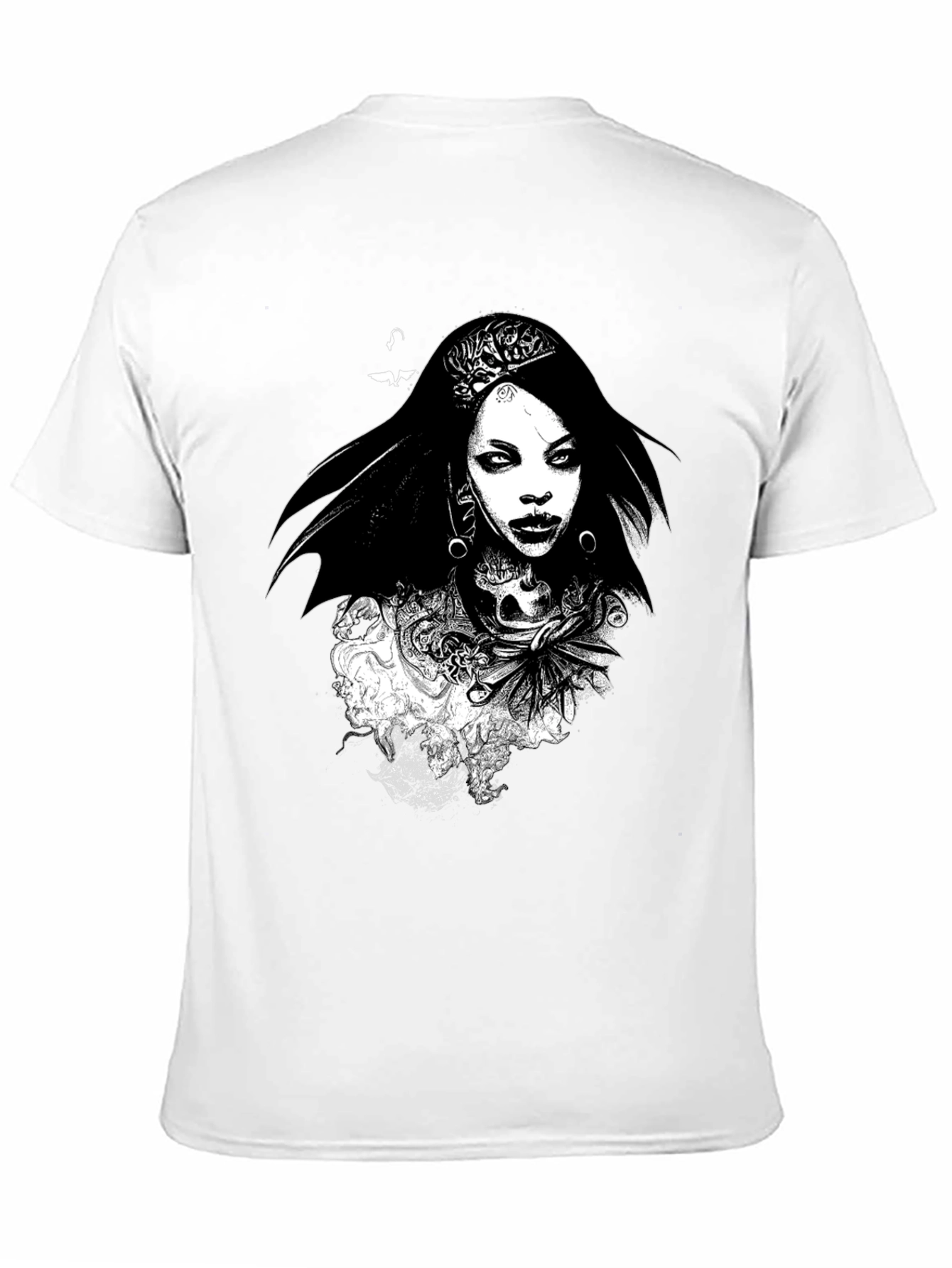 Black Graphic Tee - Gothic Woman