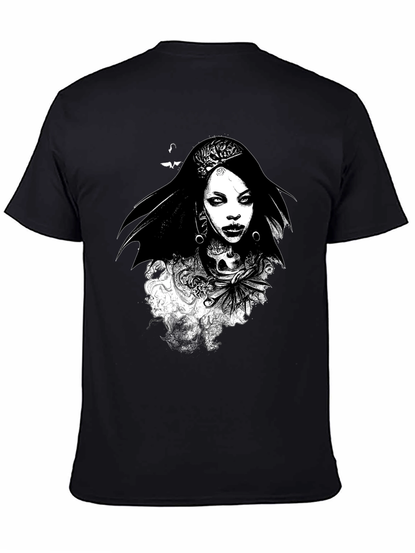 Black Graphic Tee - Gothic Woman