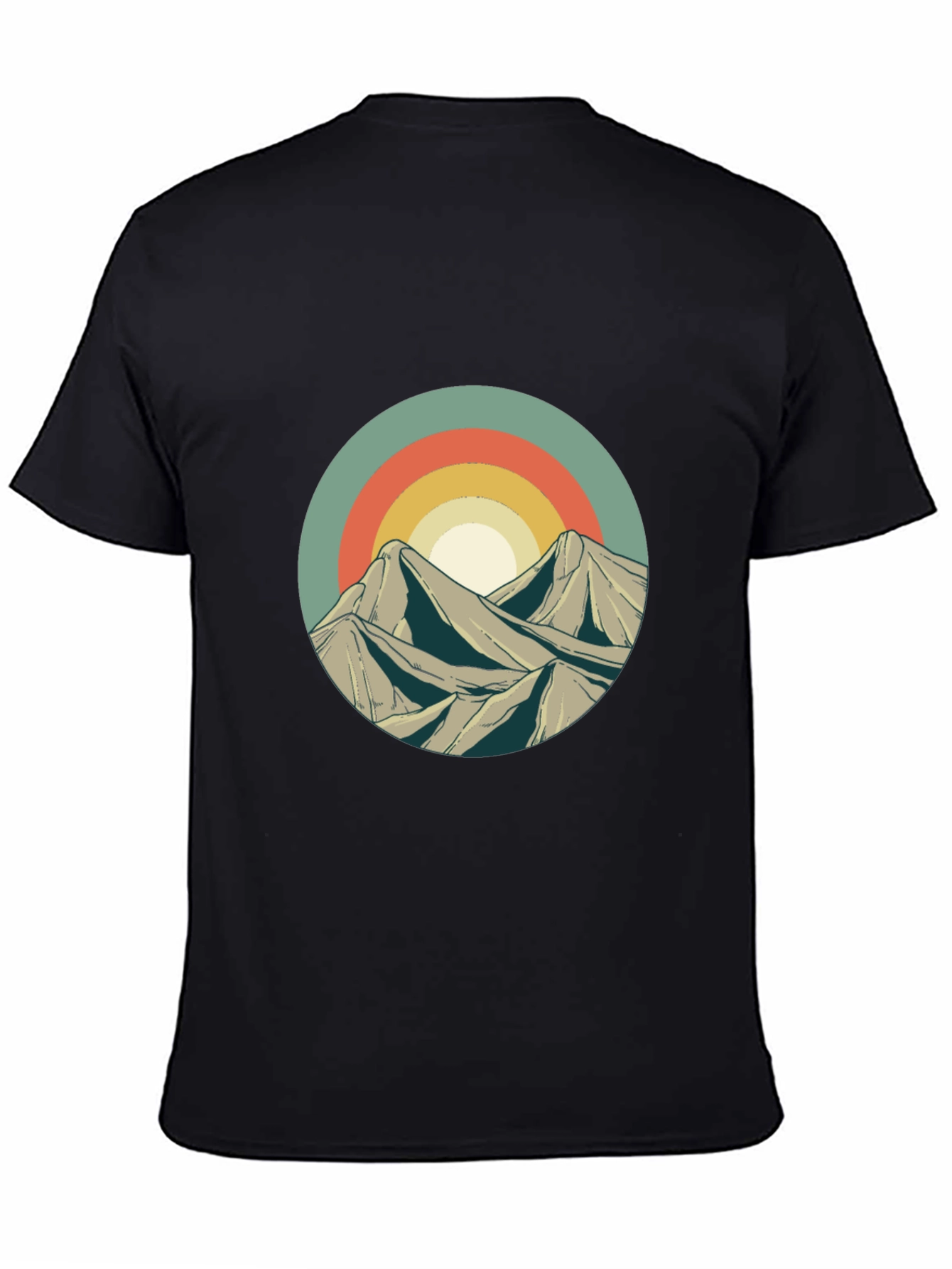 Retro Mountainscape Graphic T-Shirt