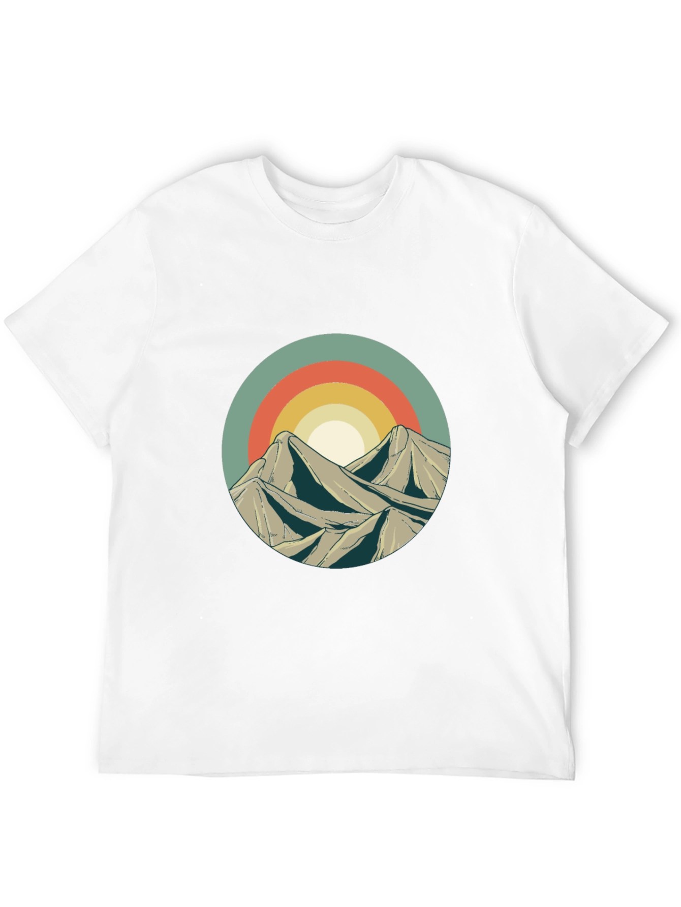Retro Mountainscape Graphic T-Shirt