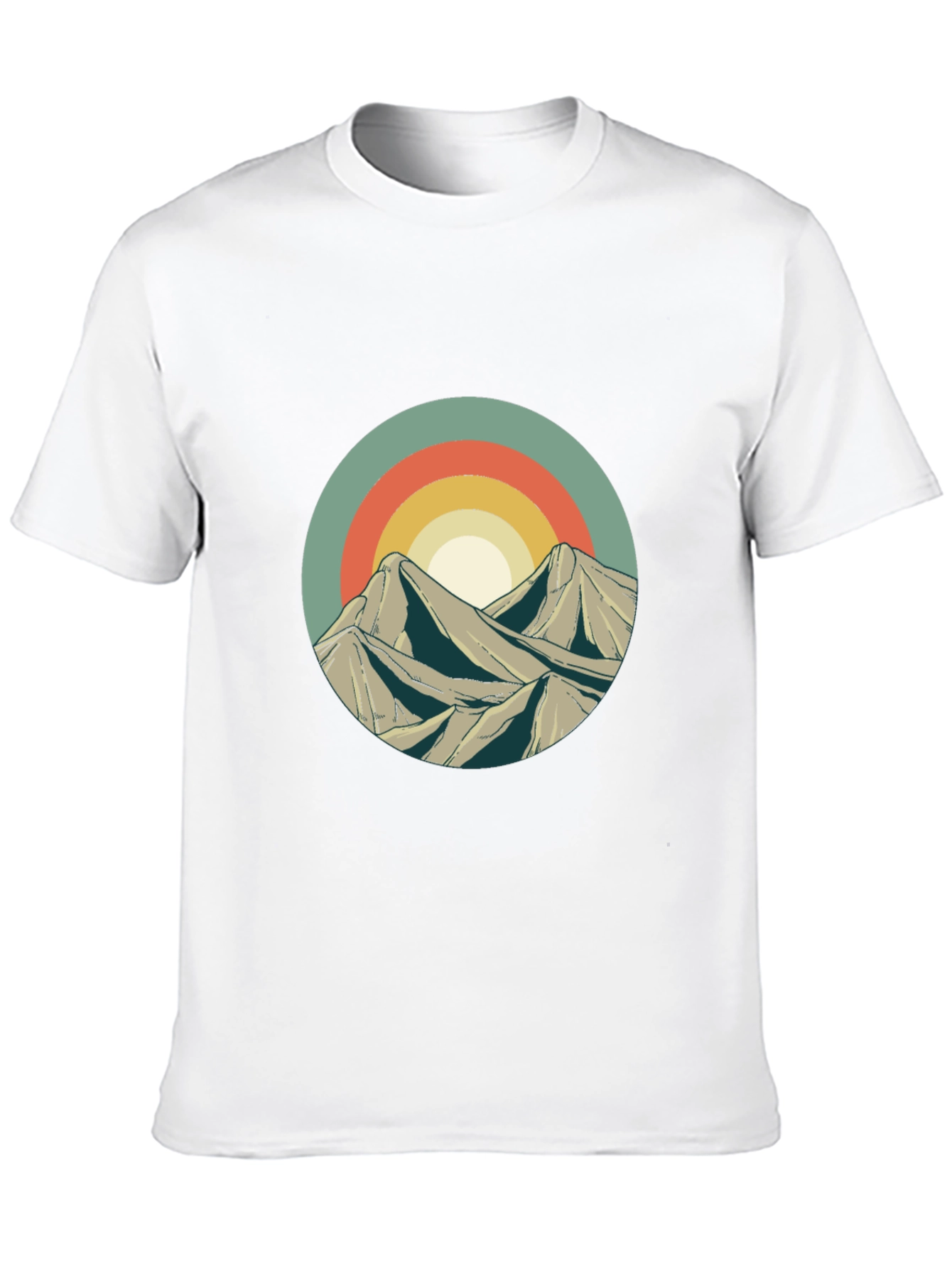 Retro Mountainscape Graphic T-Shirt
