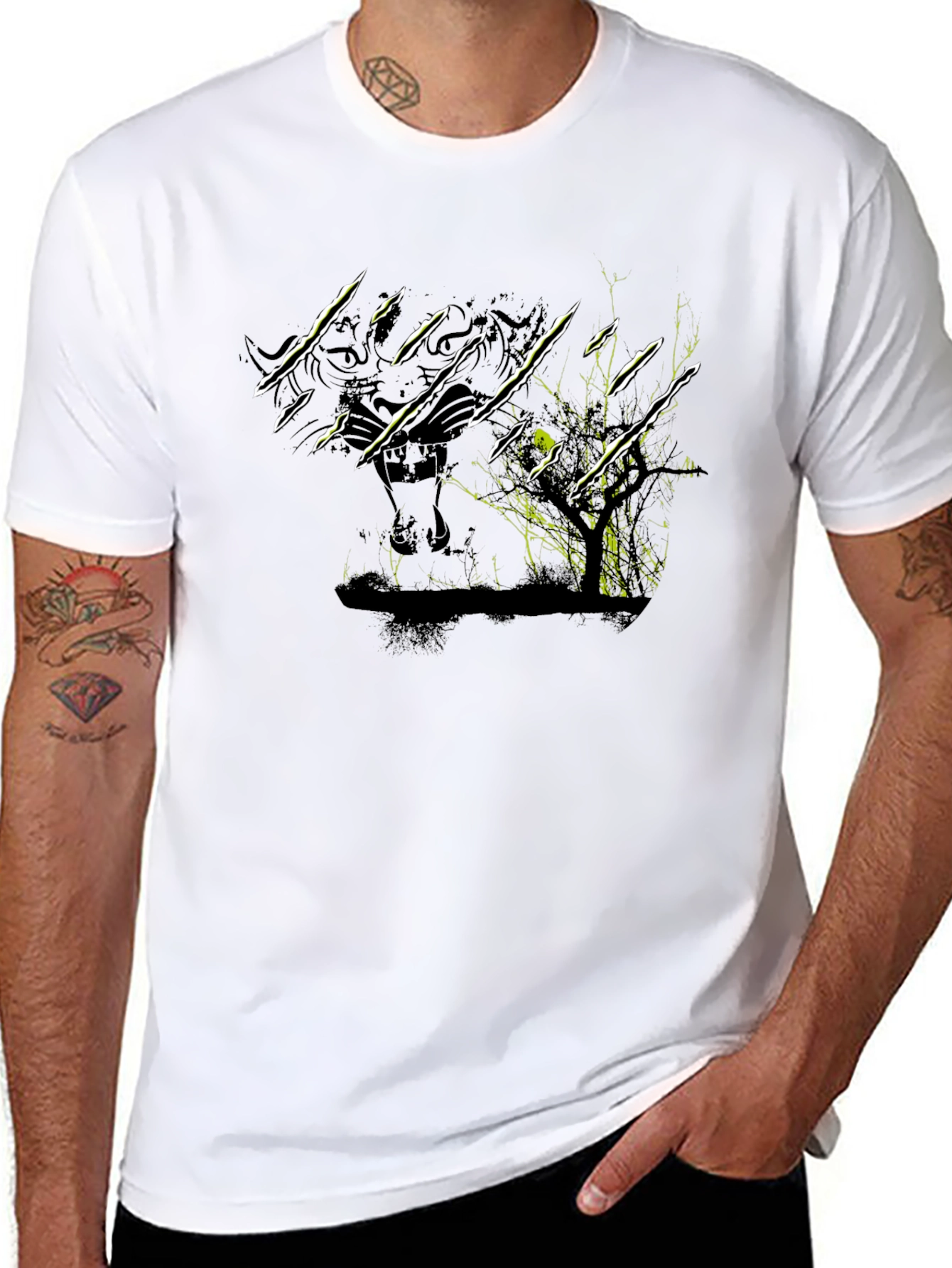 Clawed Predator Tee - Black Graphic T-Shirt