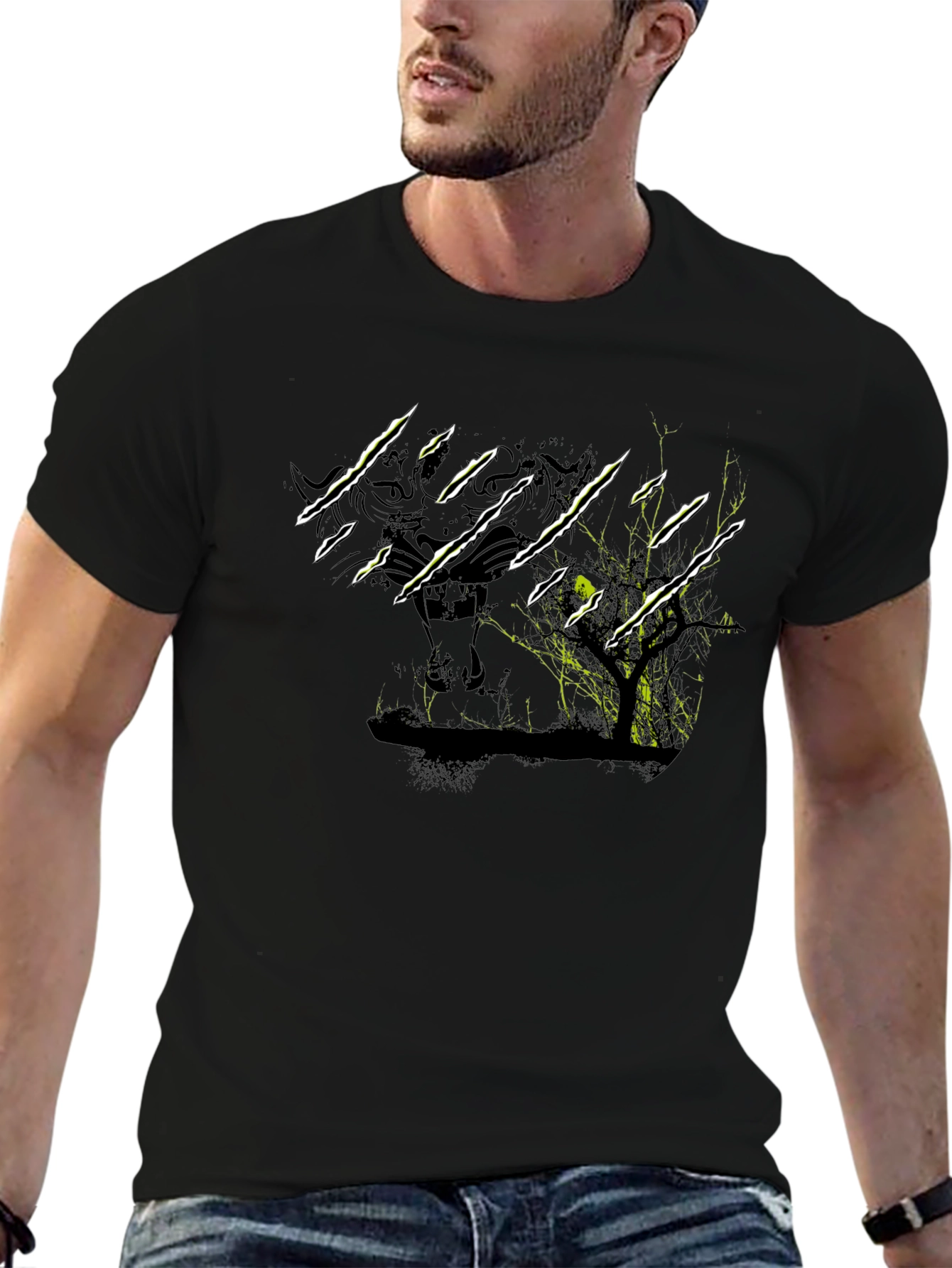 Clawed Predator Tee - Black Graphic T-Shirt