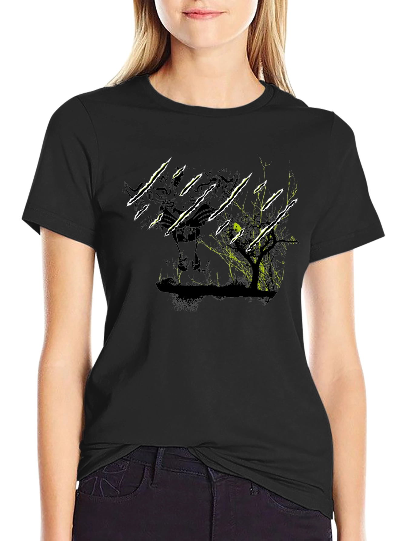 Clawed Predator Tee - Black Graphic T-Shirt