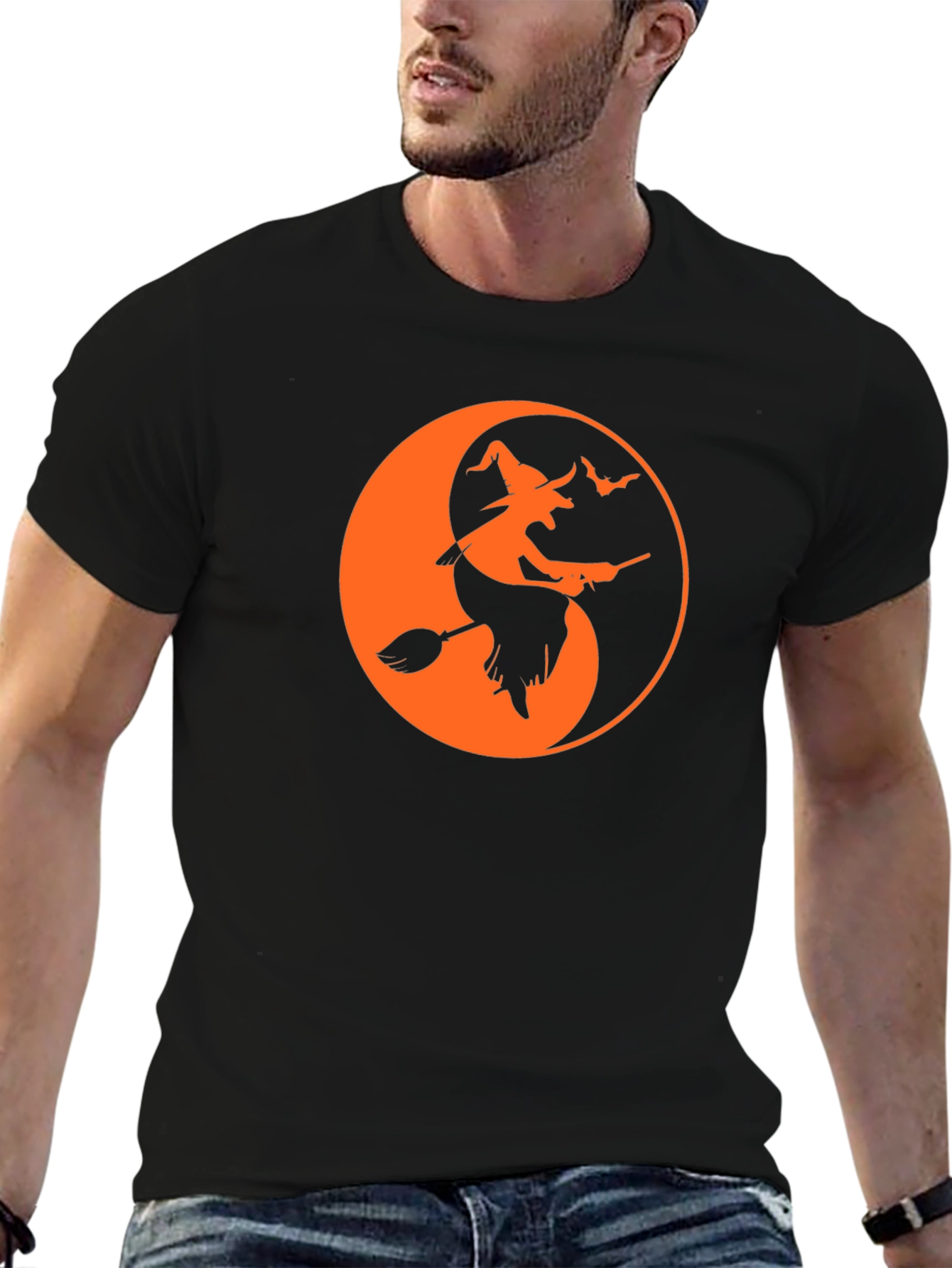 Halloween Witch Yin Yang T-Shirt