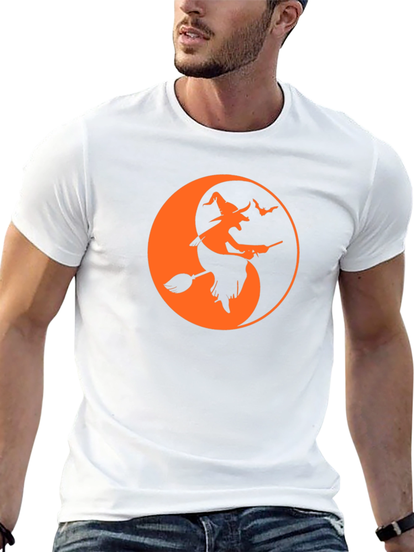Halloween Witch Yin Yang T-Shirt