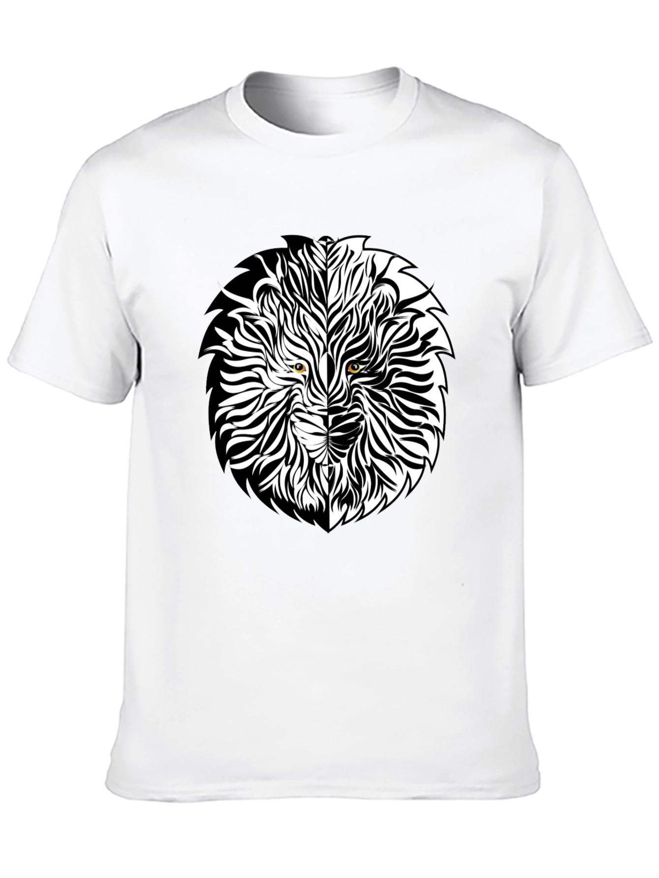 Lion Face Graphic Black T-Shirt