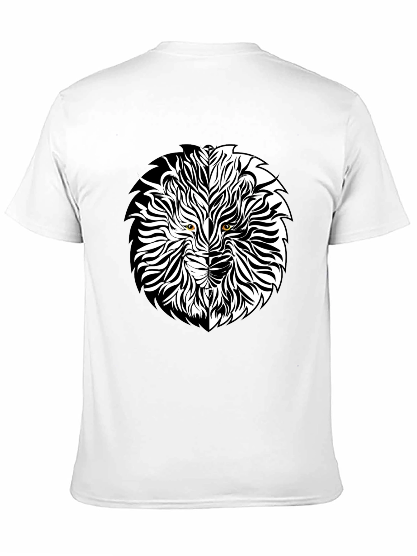 Lion Face Graphic Black T-Shirt