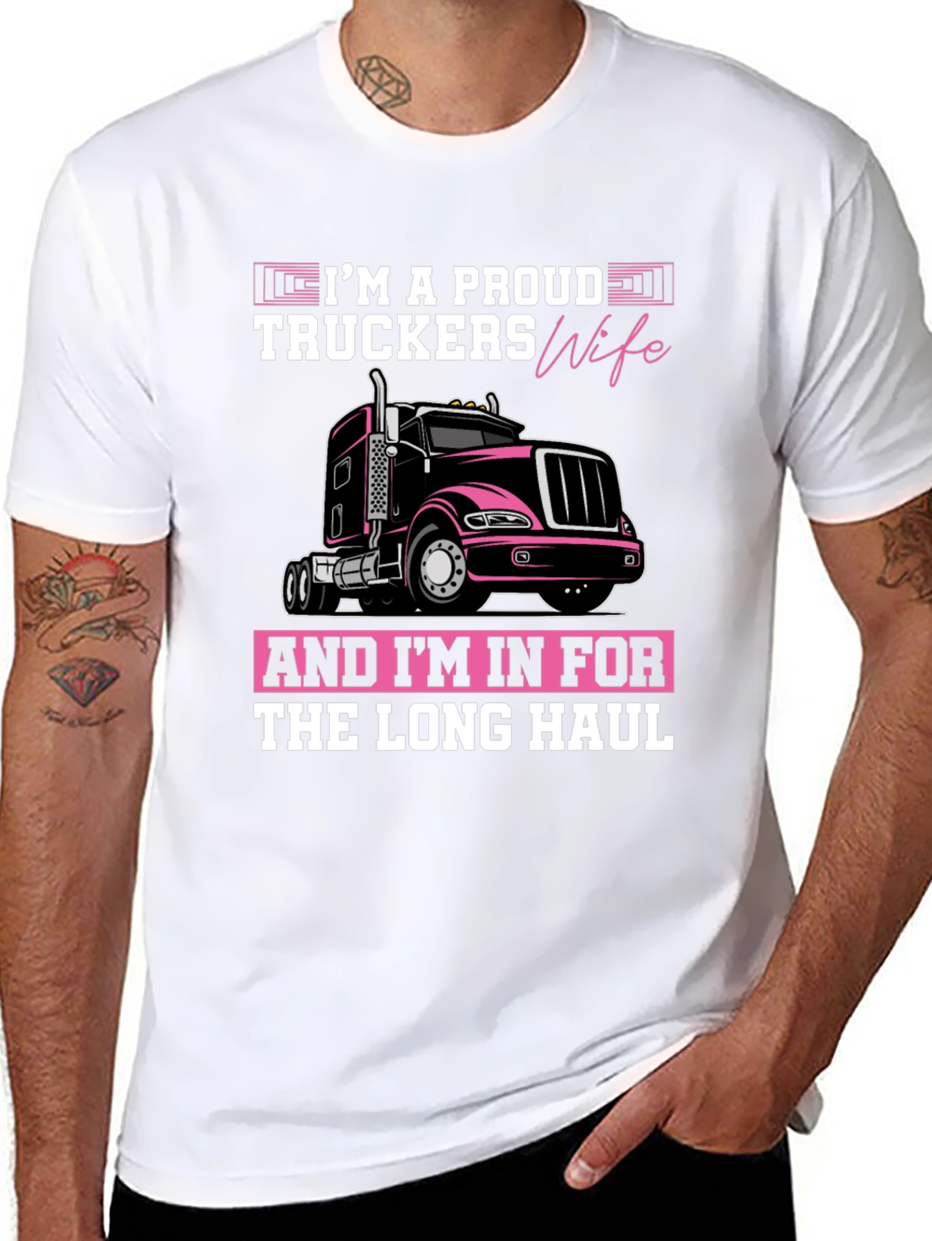 Proud Truckers Wife Graphic T-Shirt