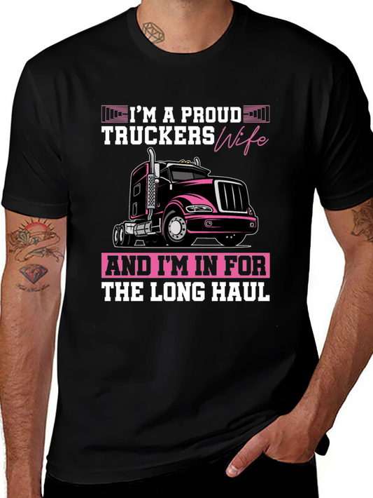 Proud Truckers Wife Graphic T-Shirt