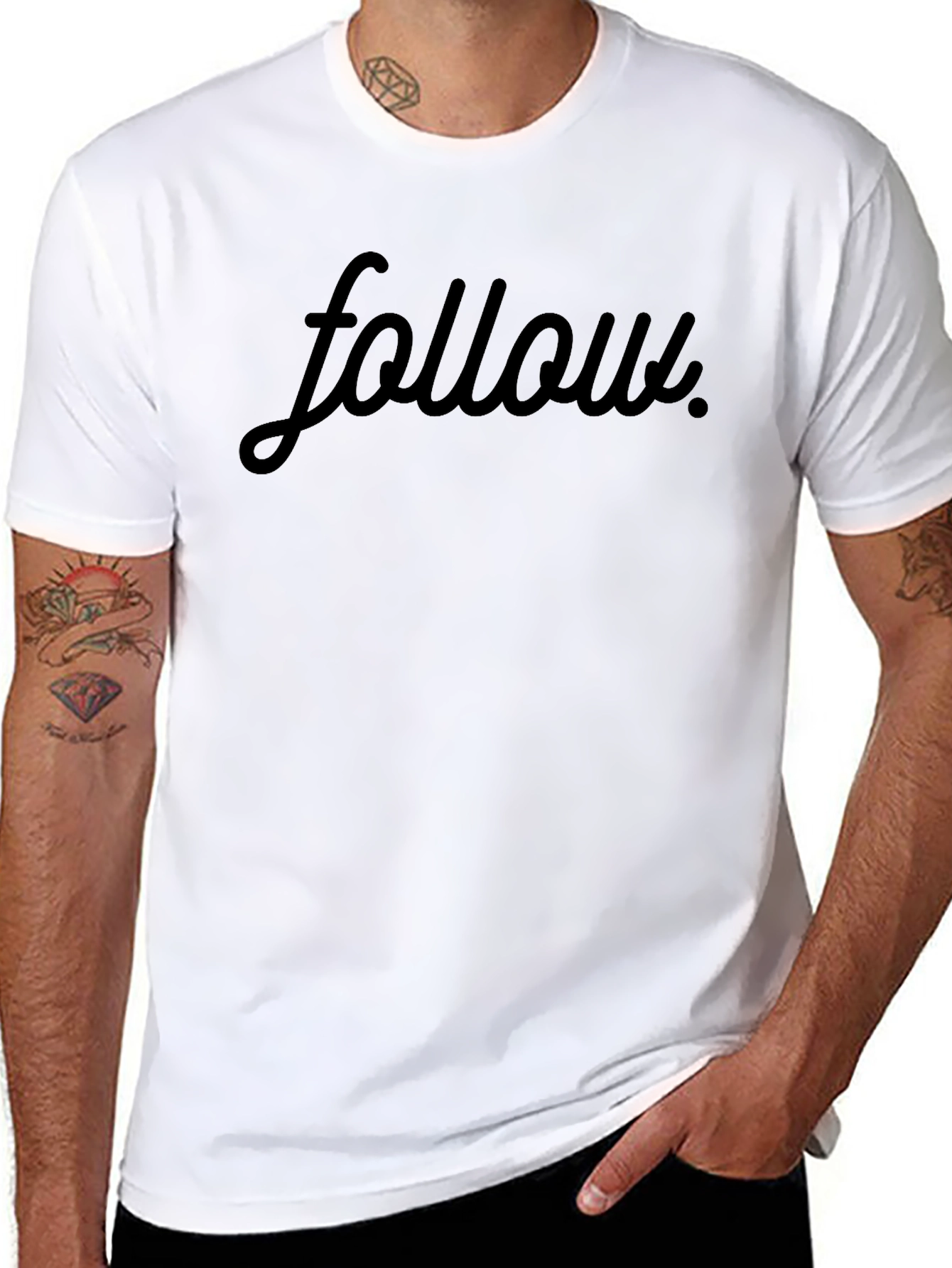 Follow Graphic Tee - Mens Short Sleeve T-Shirt