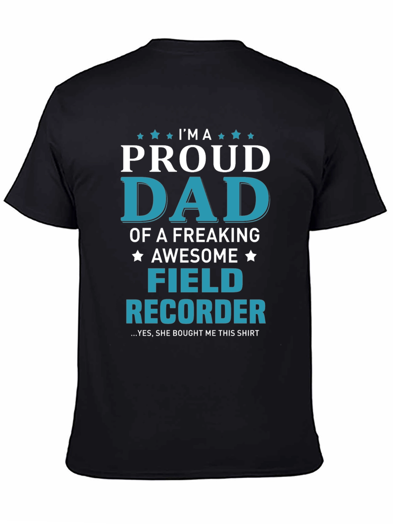 Proud Dad Field Recorder Graphic T-Shirt