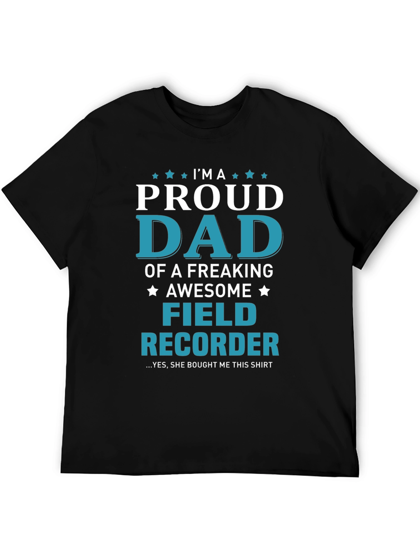 Proud Dad Field Recorder Graphic T-Shirt