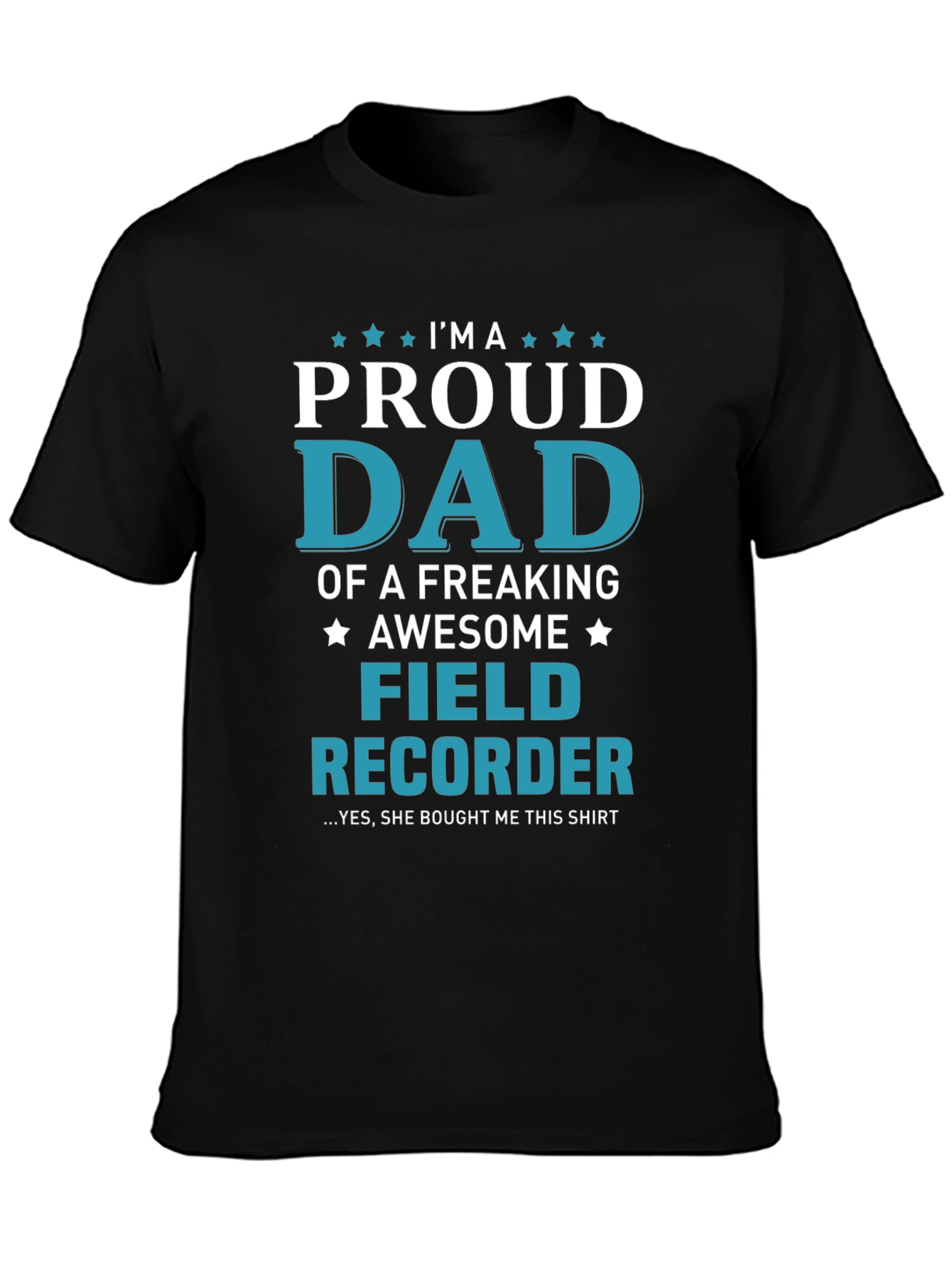 Proud Dad Field Recorder Graphic T-Shirt