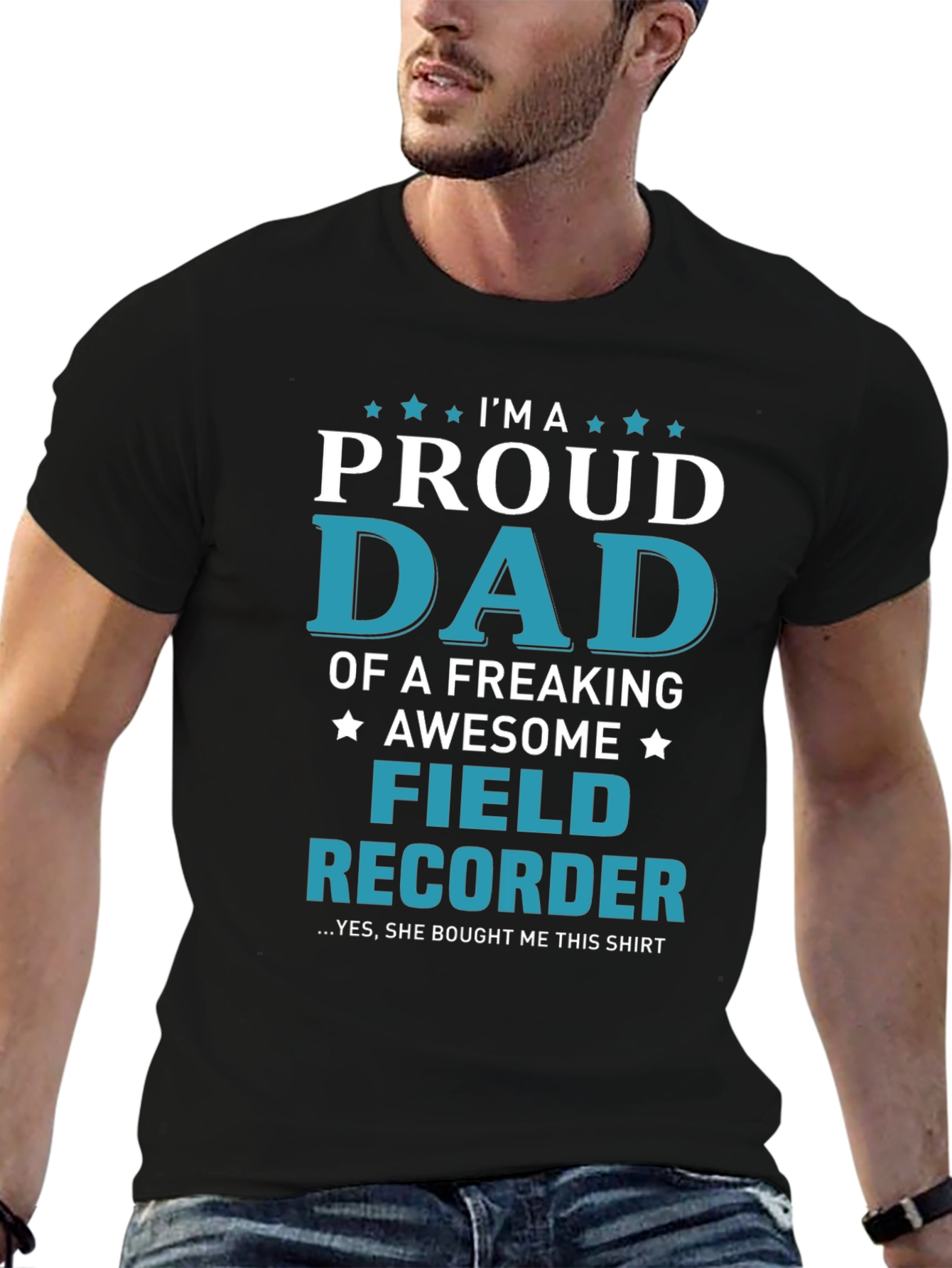Proud Dad Field Recorder Graphic T-Shirt