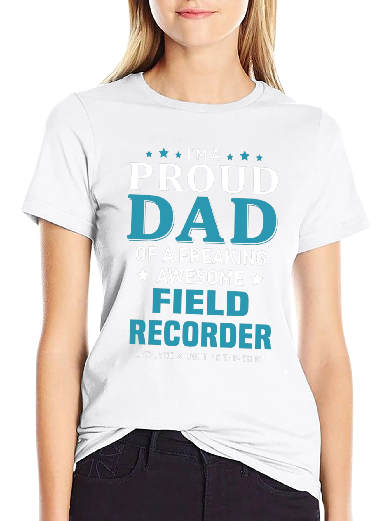 Proud Dad Field Recorder Graphic T-Shirt
