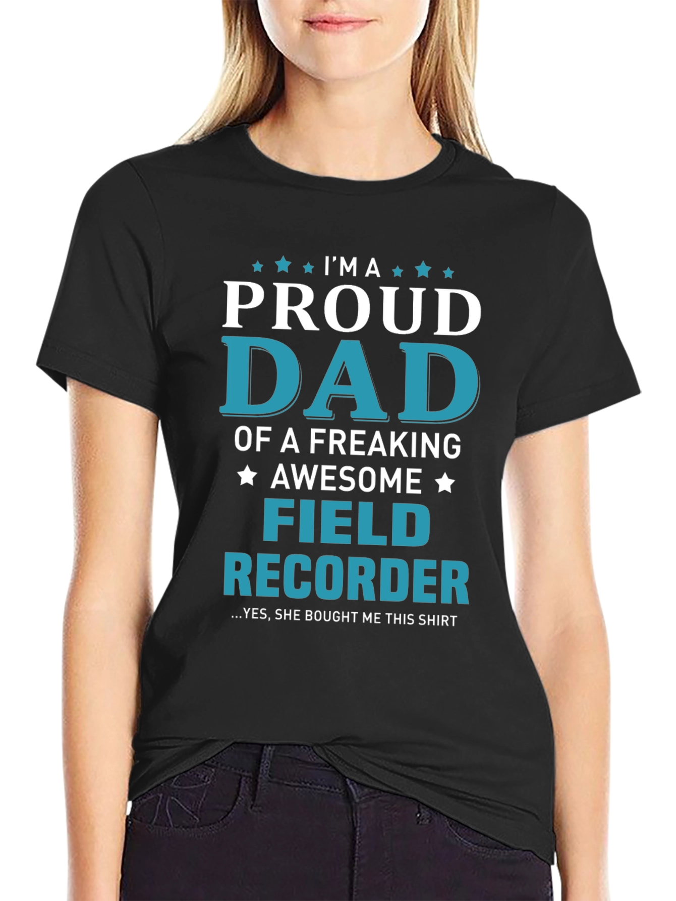 Proud Dad Field Recorder Graphic T-Shirt