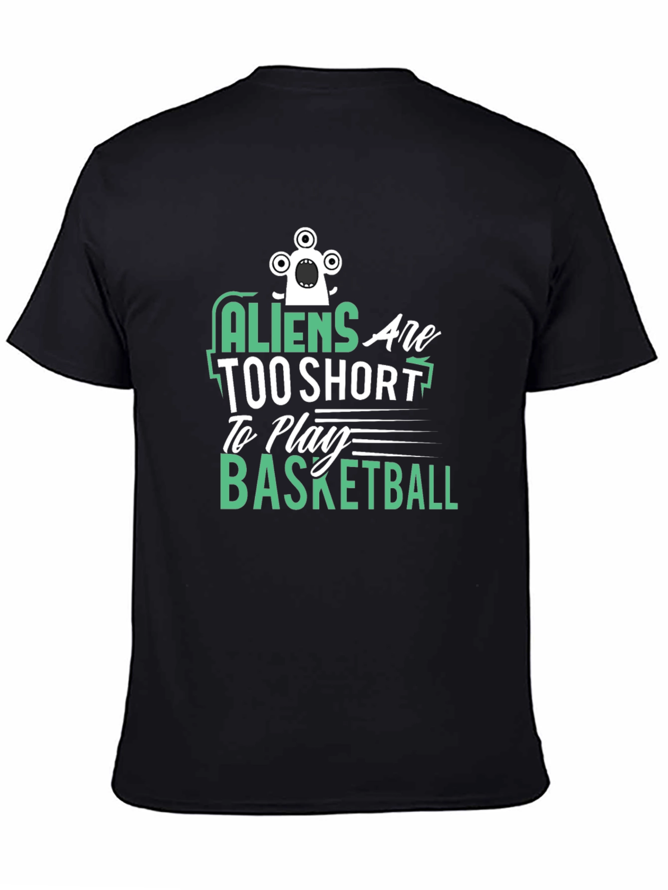 Aliens Basketball Graphic Tee - Black T-Shirt