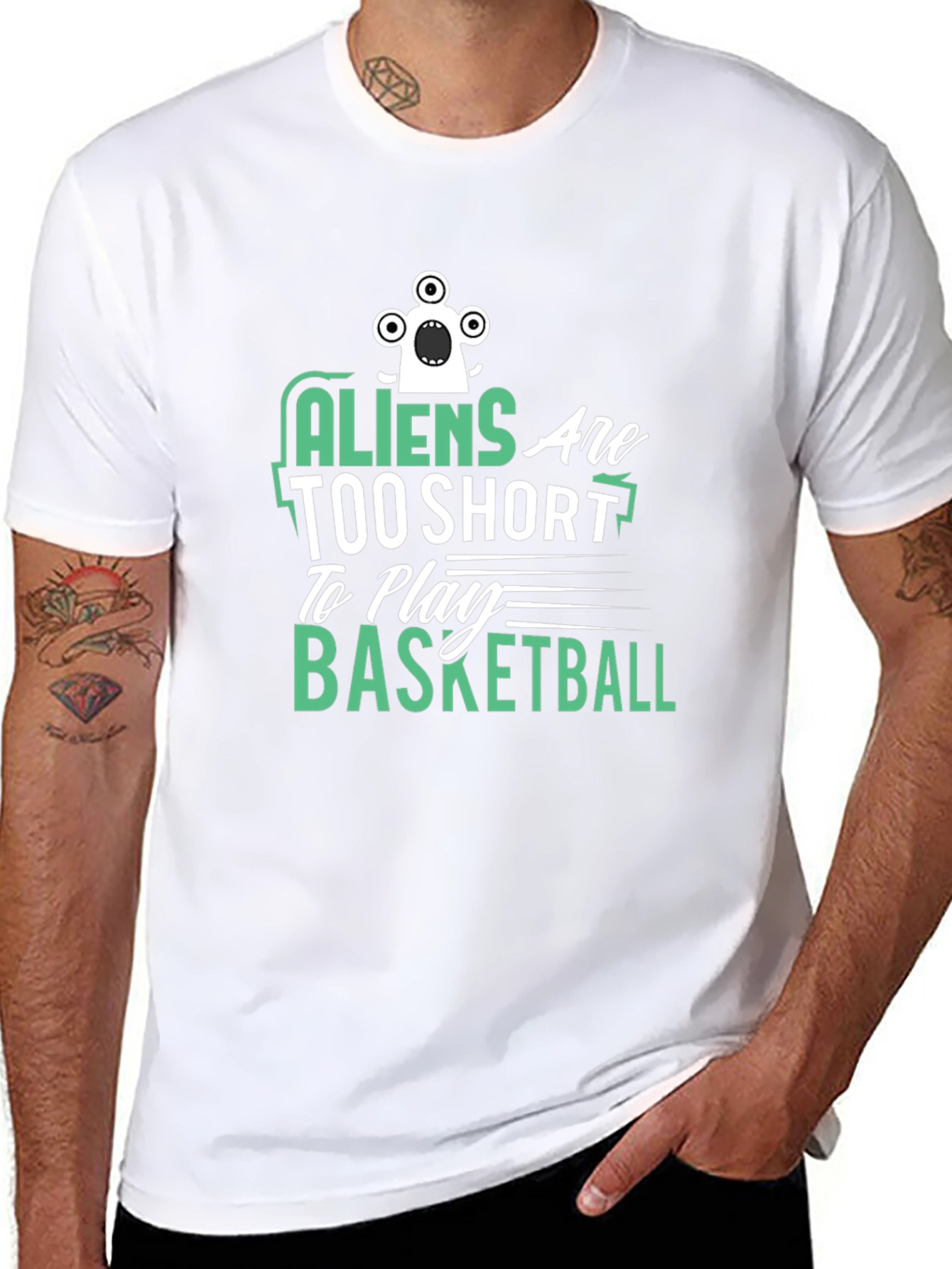 Aliens Basketball Graphic Tee - Black T-Shirt