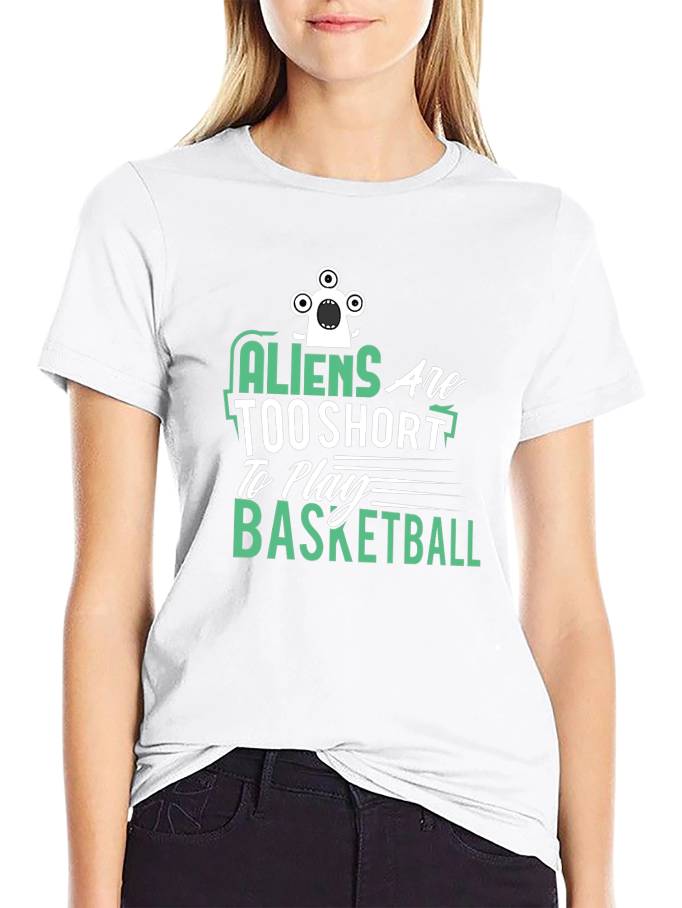 Aliens Basketball Graphic Tee - Black T-Shirt